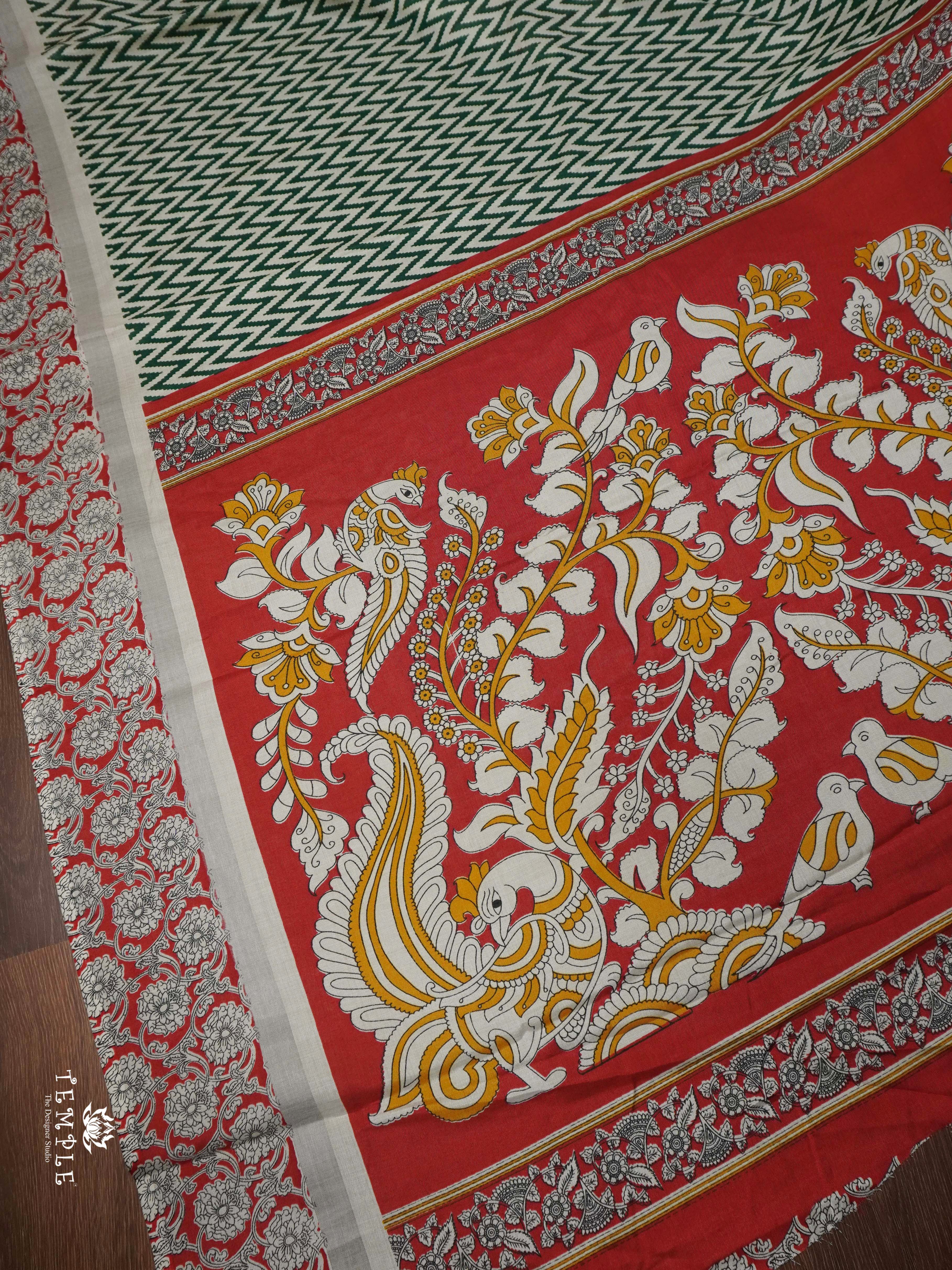 Leheriya Printed Chirala Cotton Saree | TTDS1890