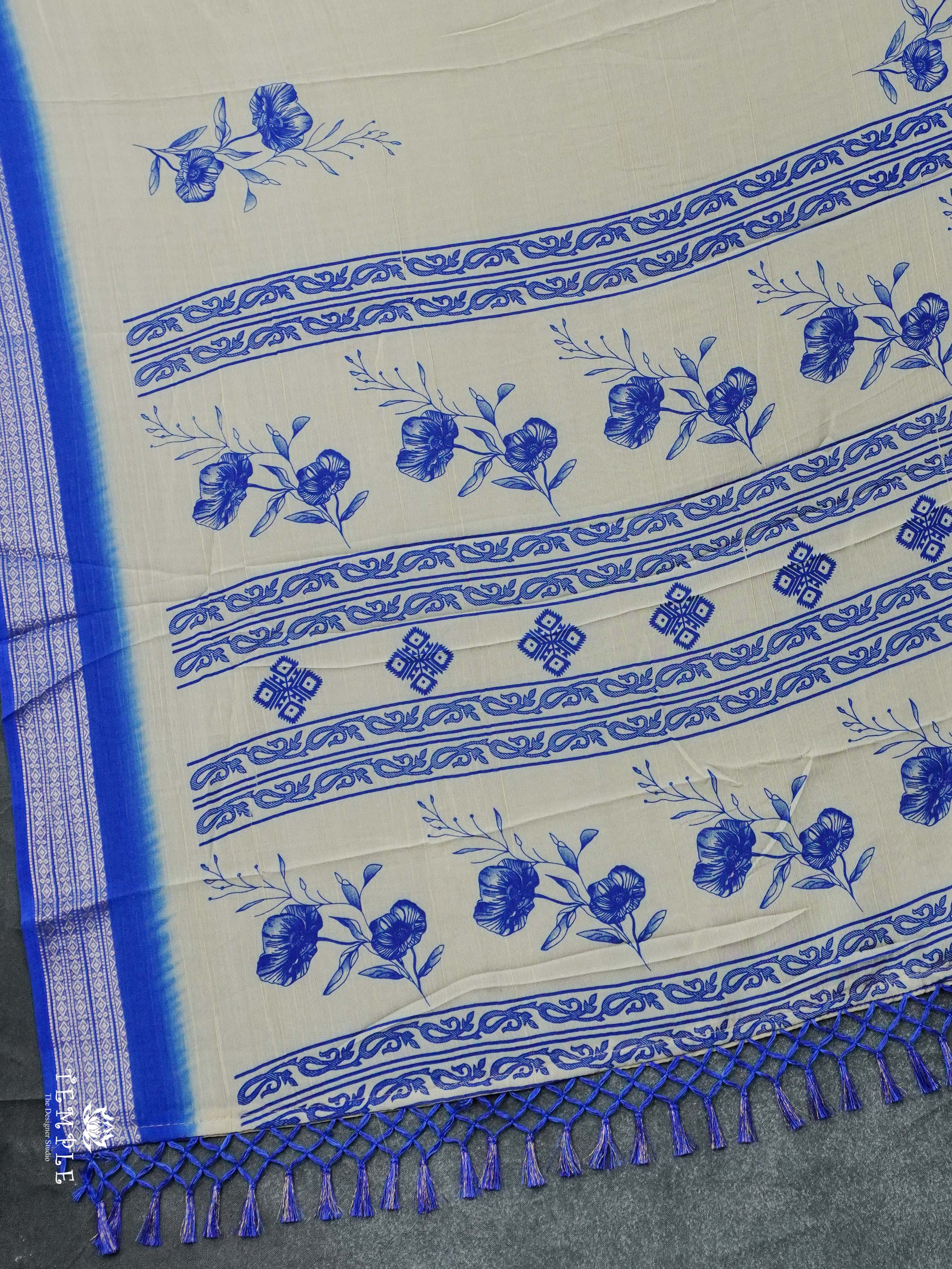 Georgette Saree with Floral Designs | TTDS2365