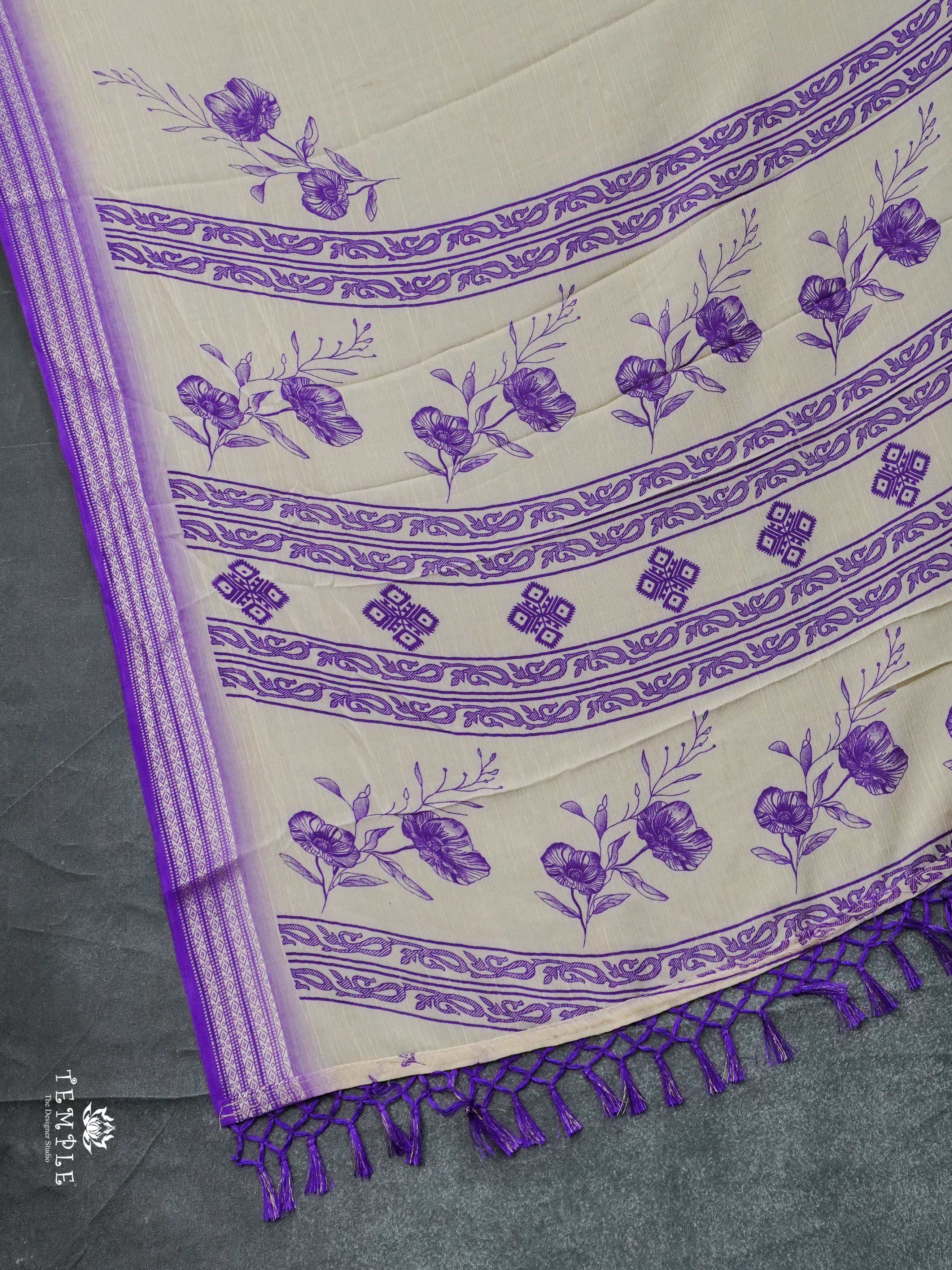 Georgette Saree with Floral Designs | TTDS2365