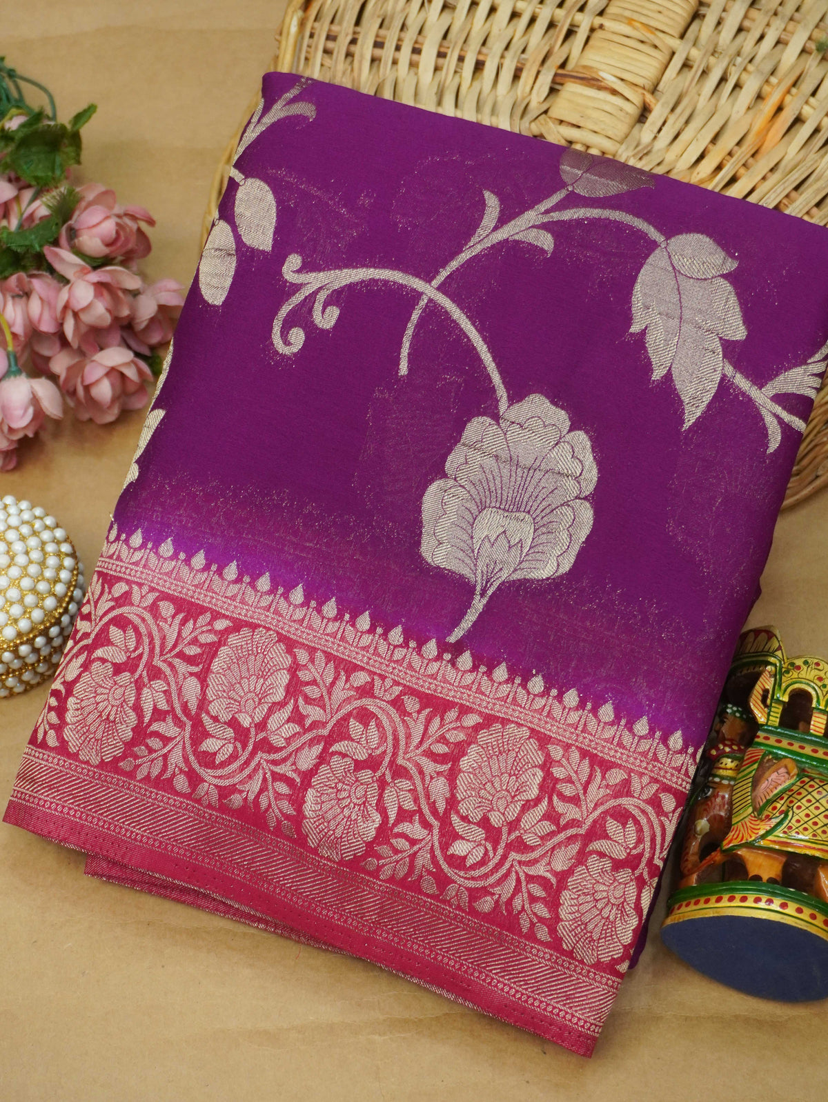Viscose Georgette Saree | TTDS3723