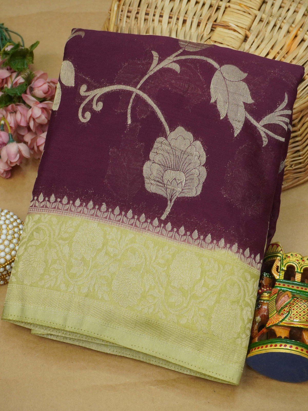 Viscose Georgette Saree | TTDS3723