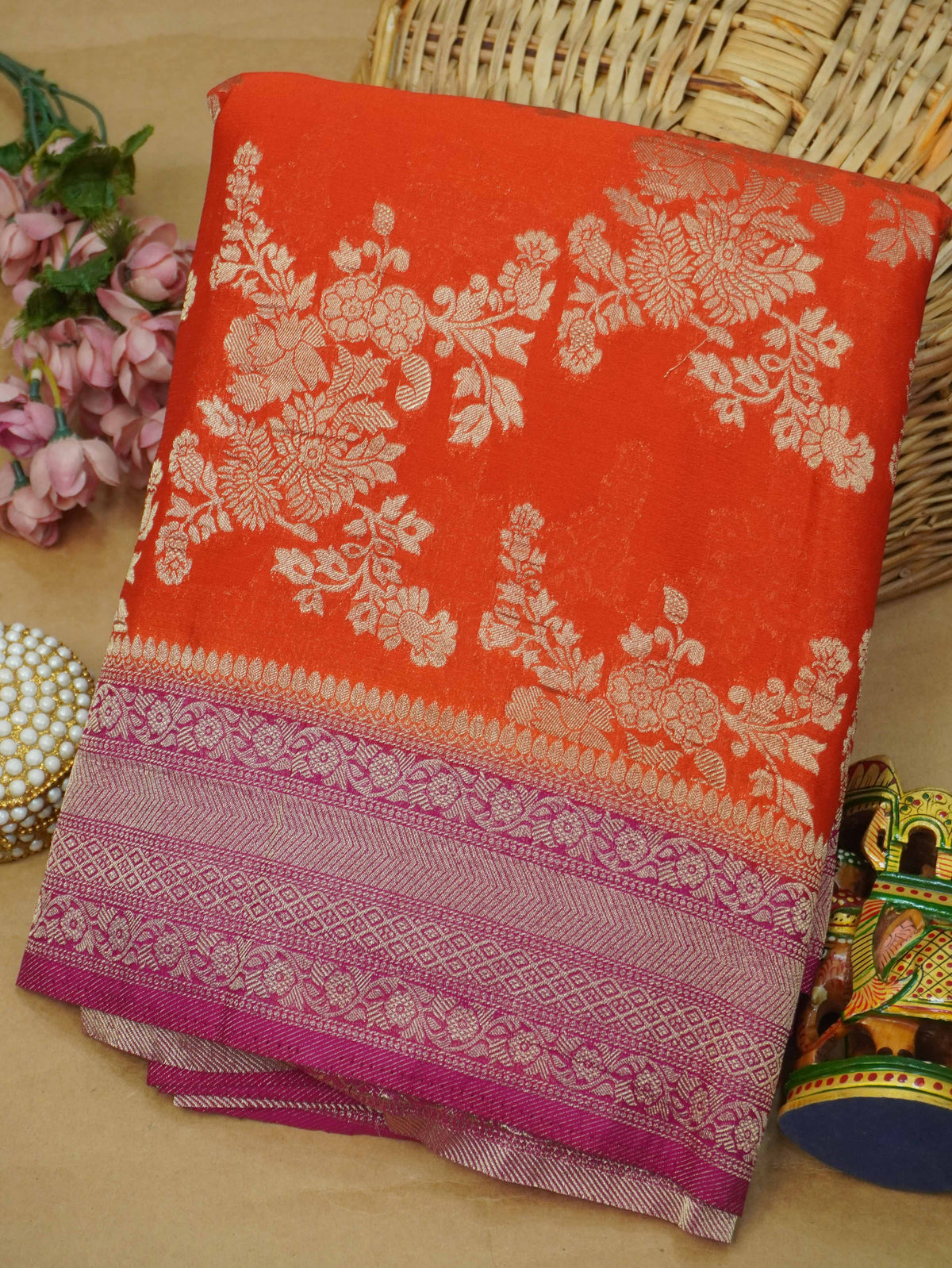 Viscose Georgette Saree | TTDS3724
