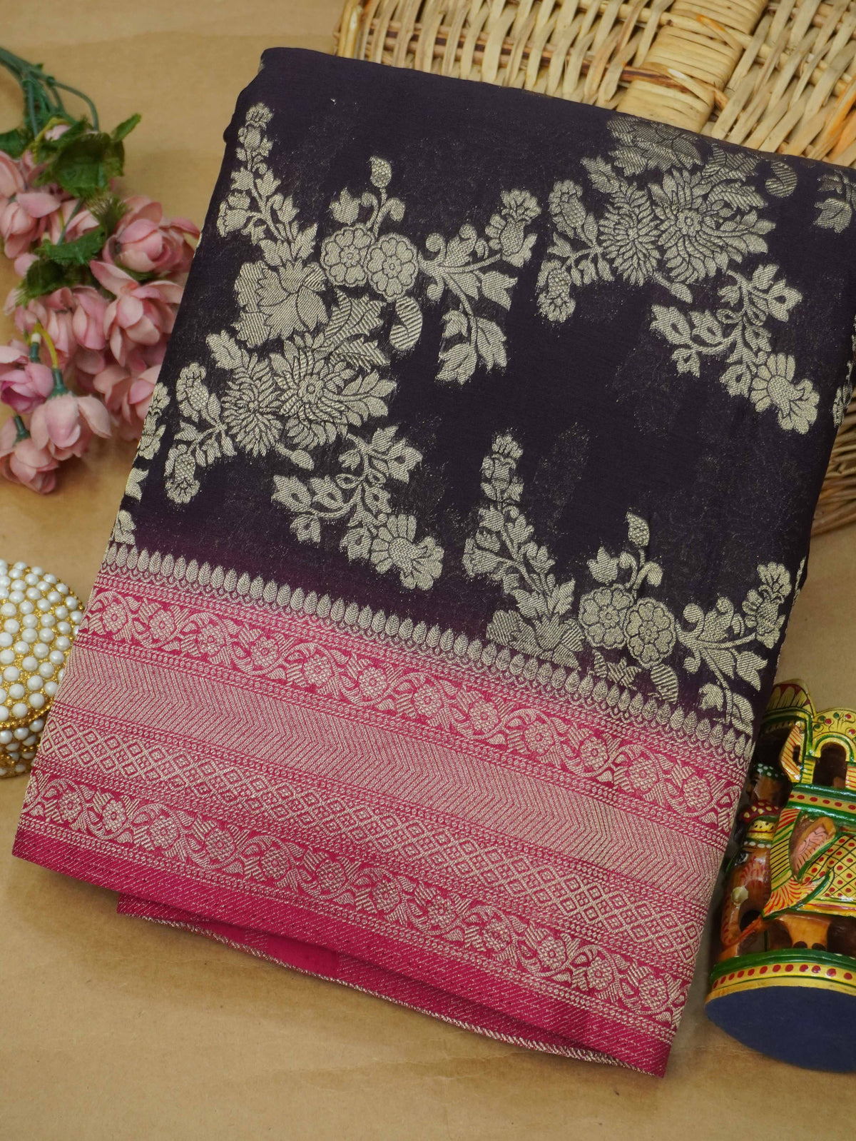 Viscose Georgette Saree | TTDS3724