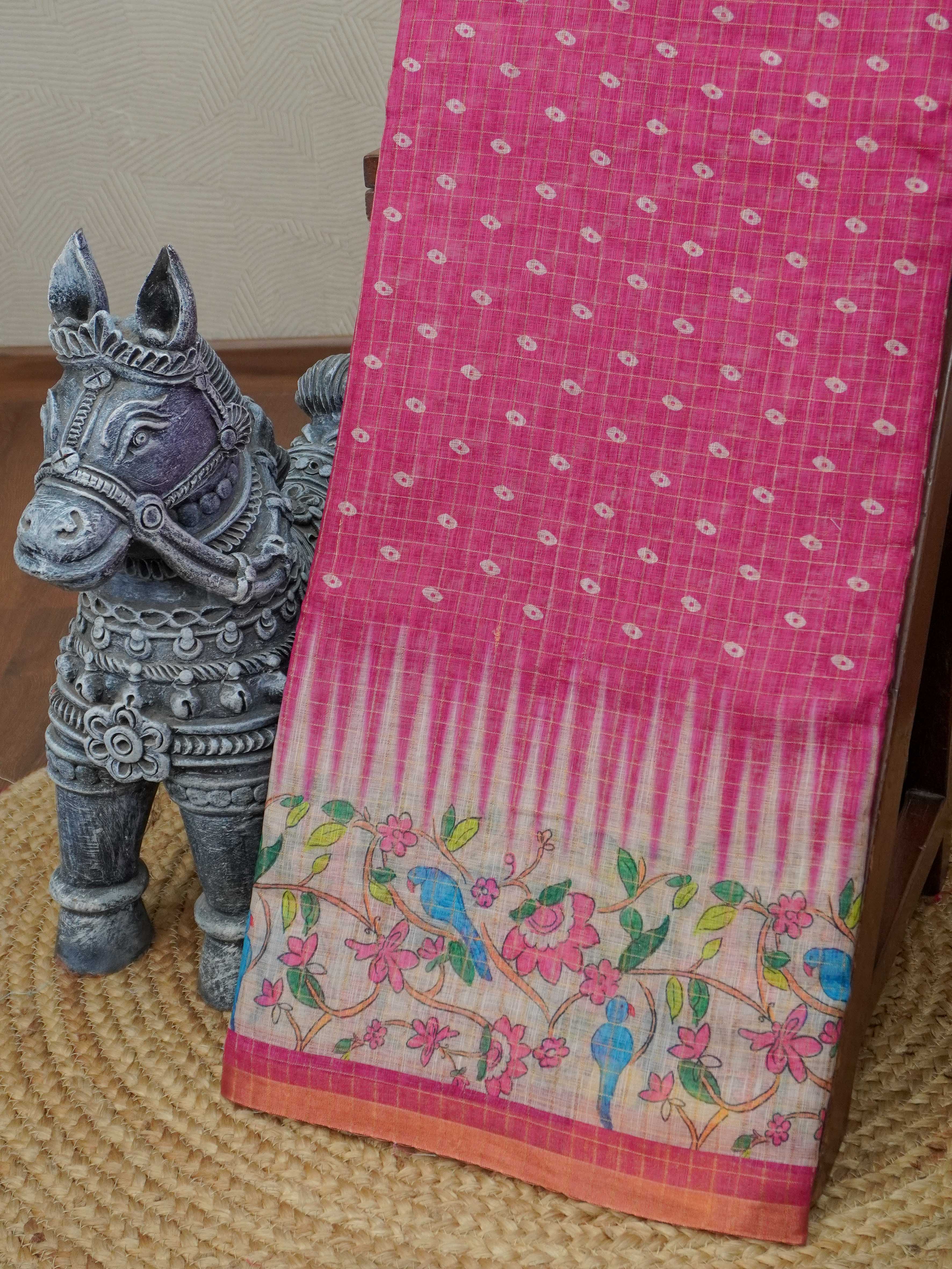 Linen Cotton Saree | TTDS3284
