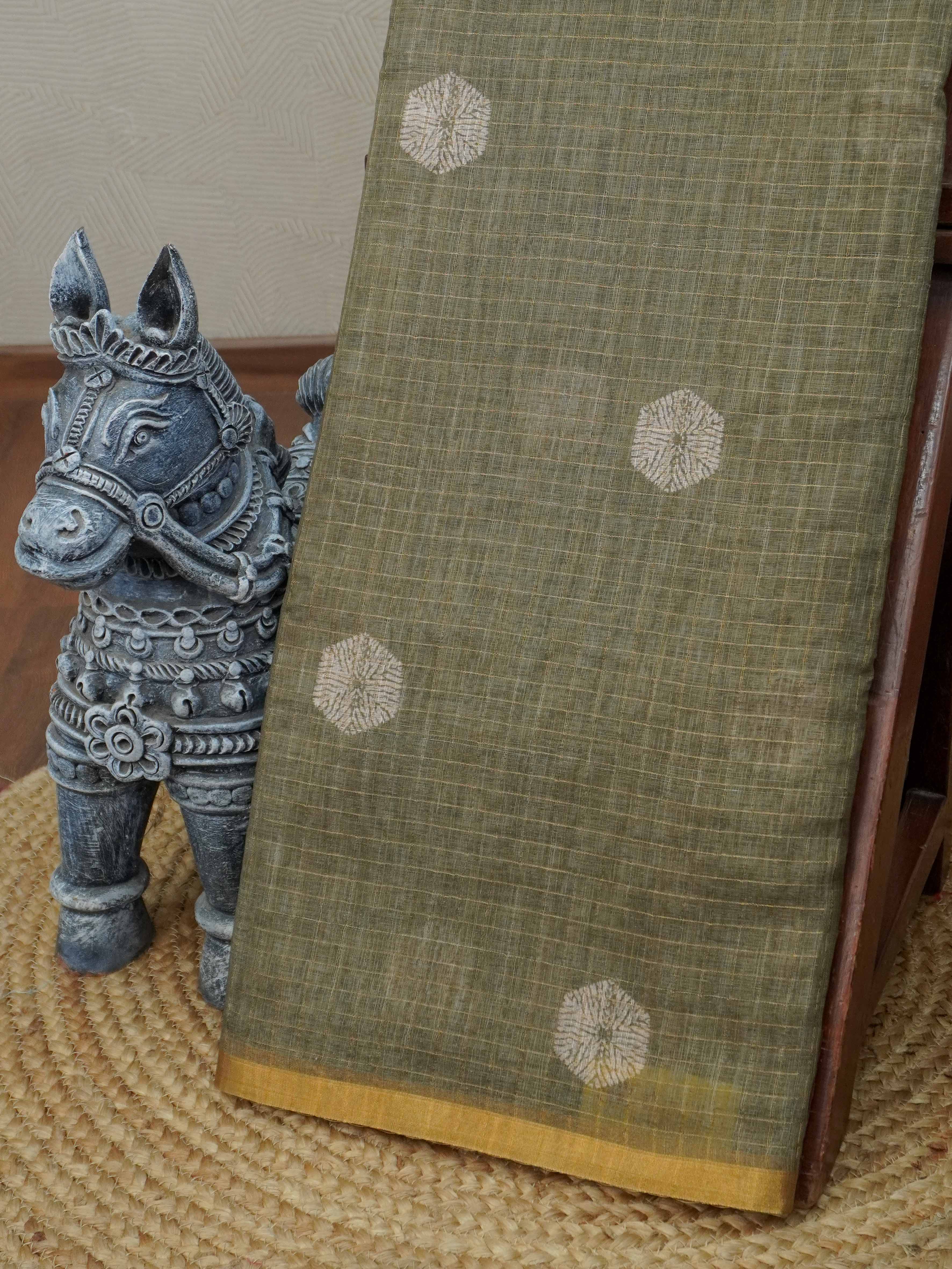 Linen Cotton Saree | TTDS3285