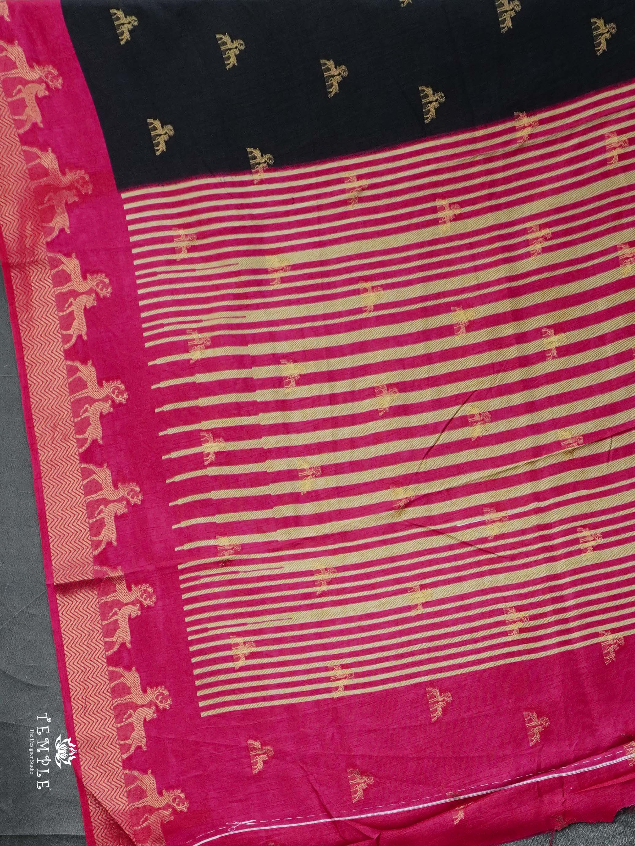 Tussar Silk Saree with Deer Design | TTDS2364