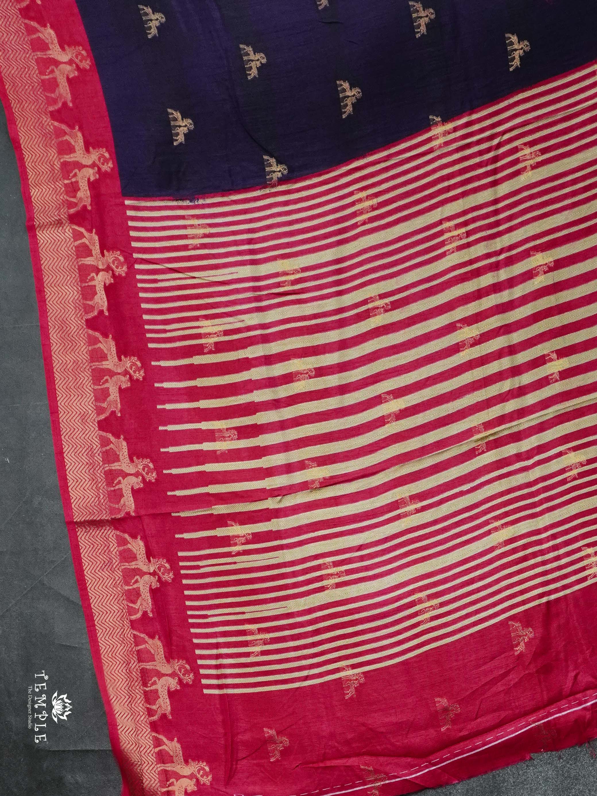 Tussar Silk Saree with Deer Design | TTDS2364