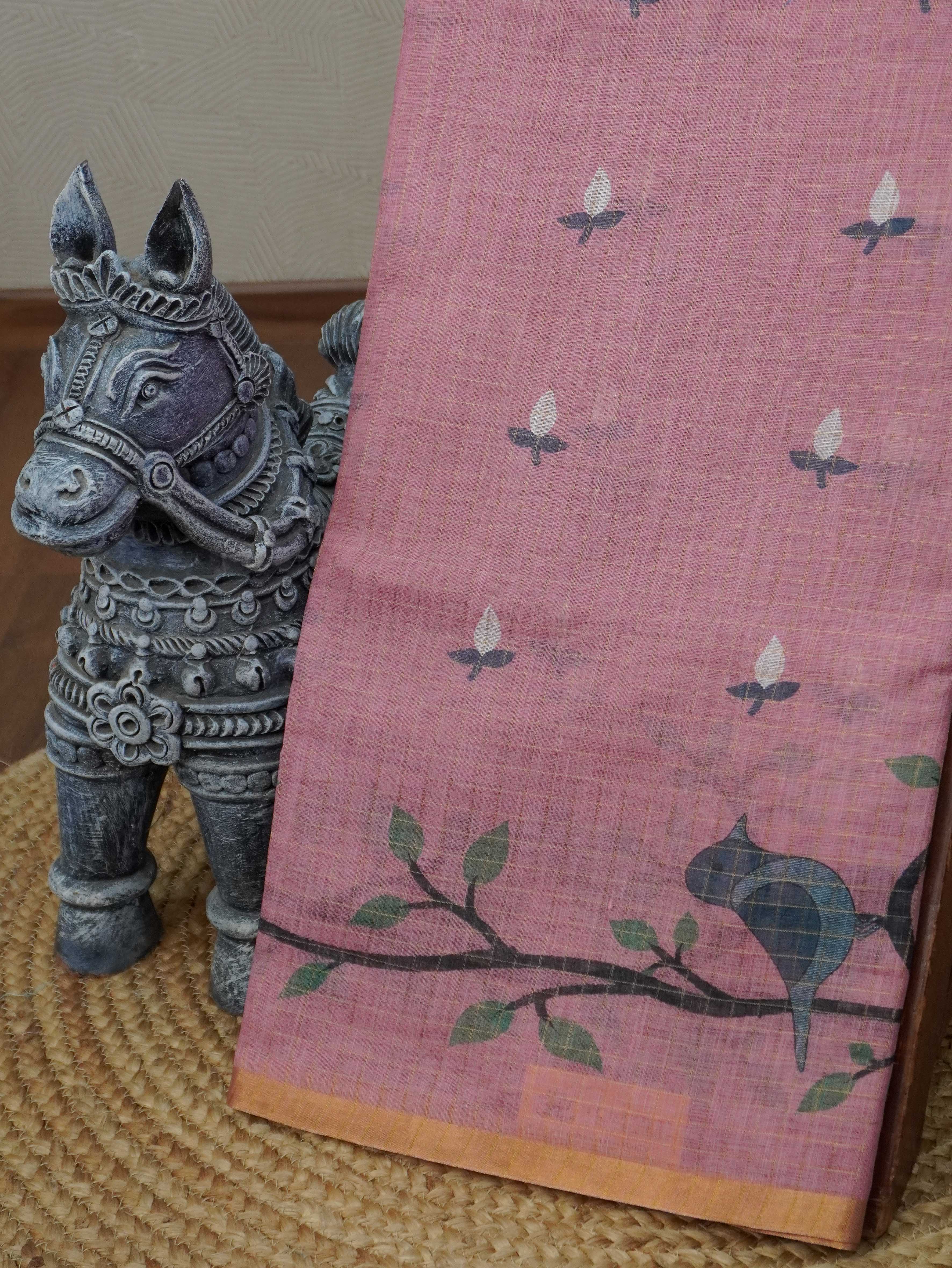 Linen Cotton Saree | TTDS3263