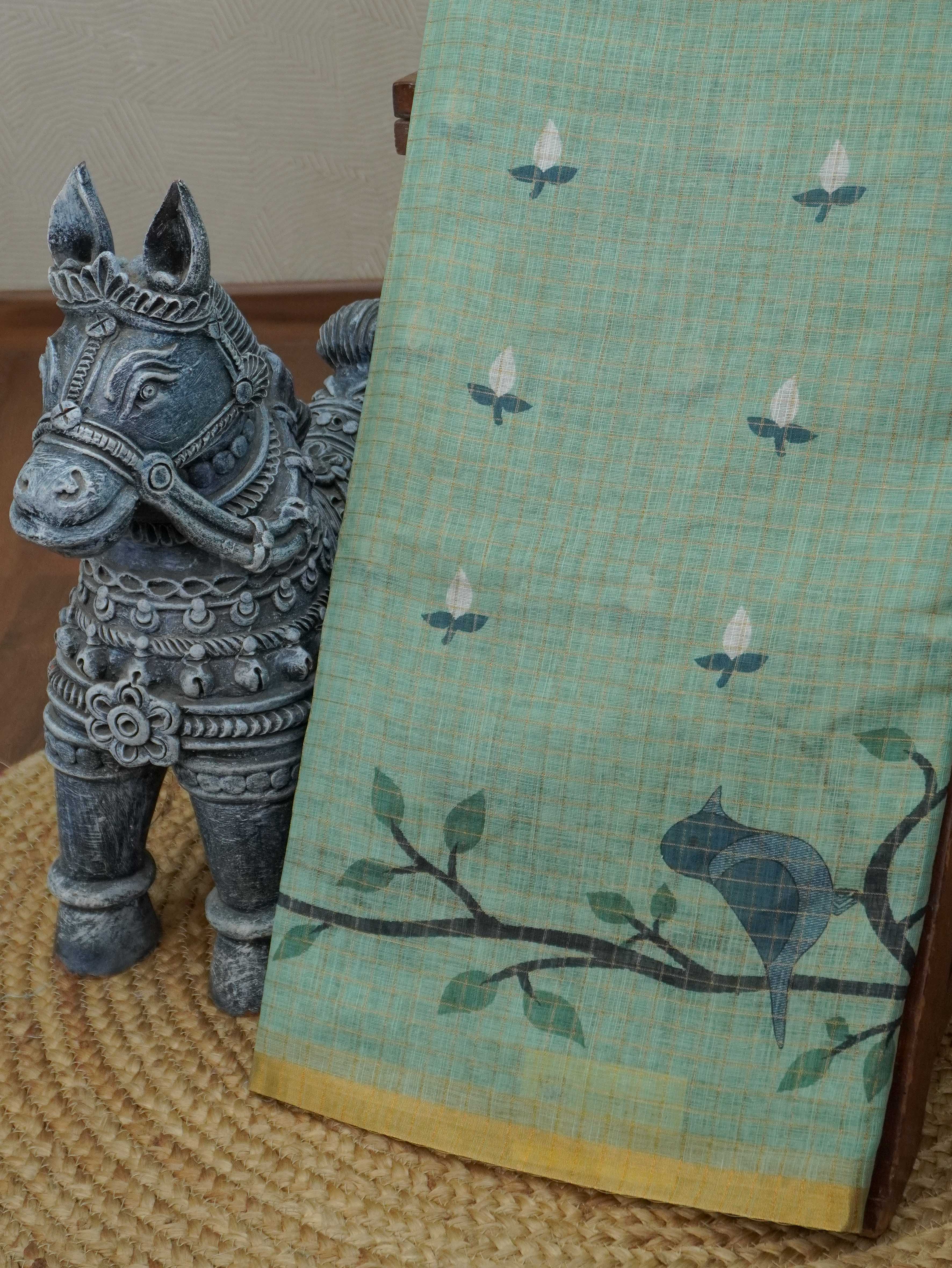 Linen Cotton Saree | TTDS3263