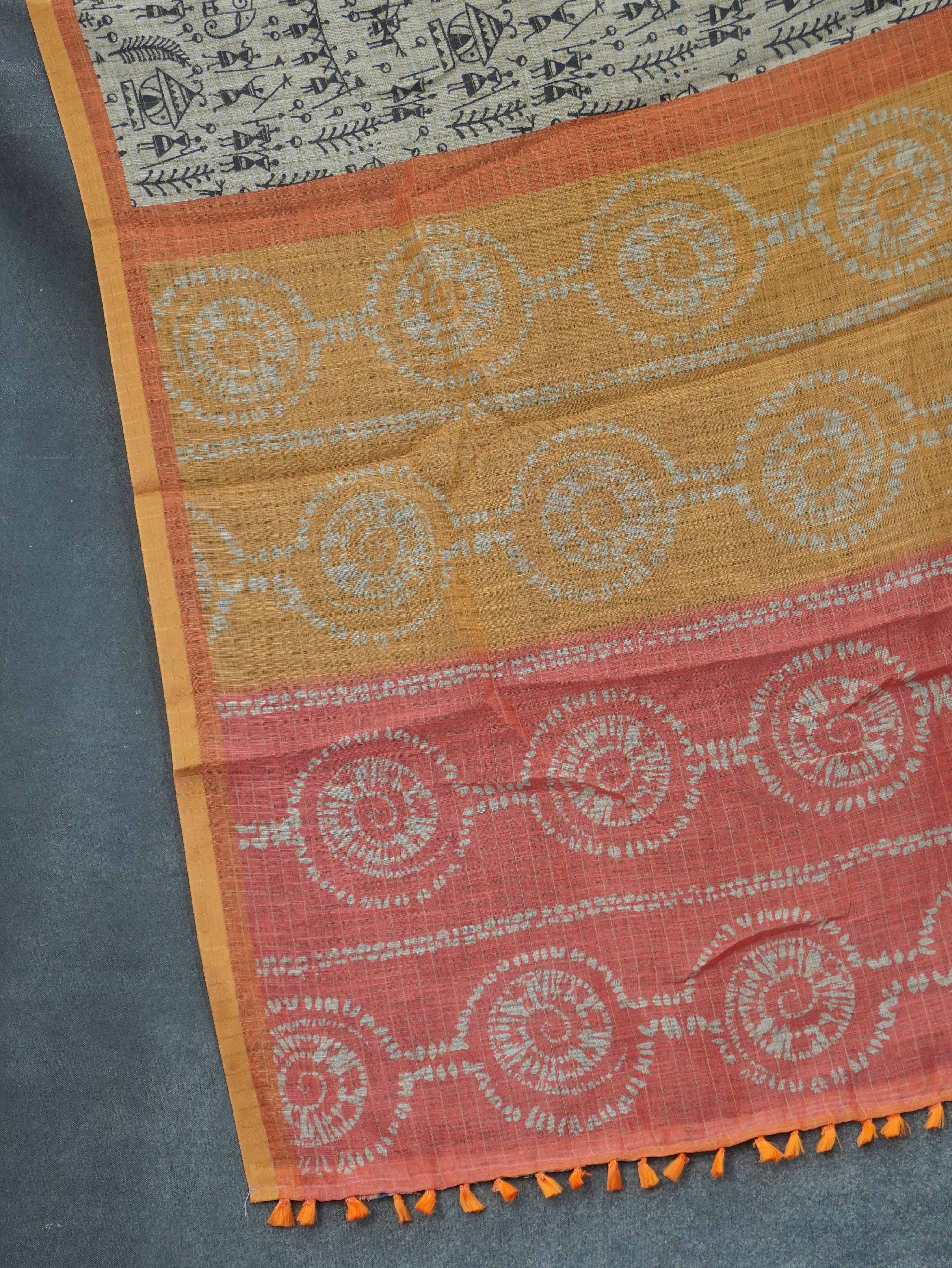 Linen Cotton Saree | TTDS3264