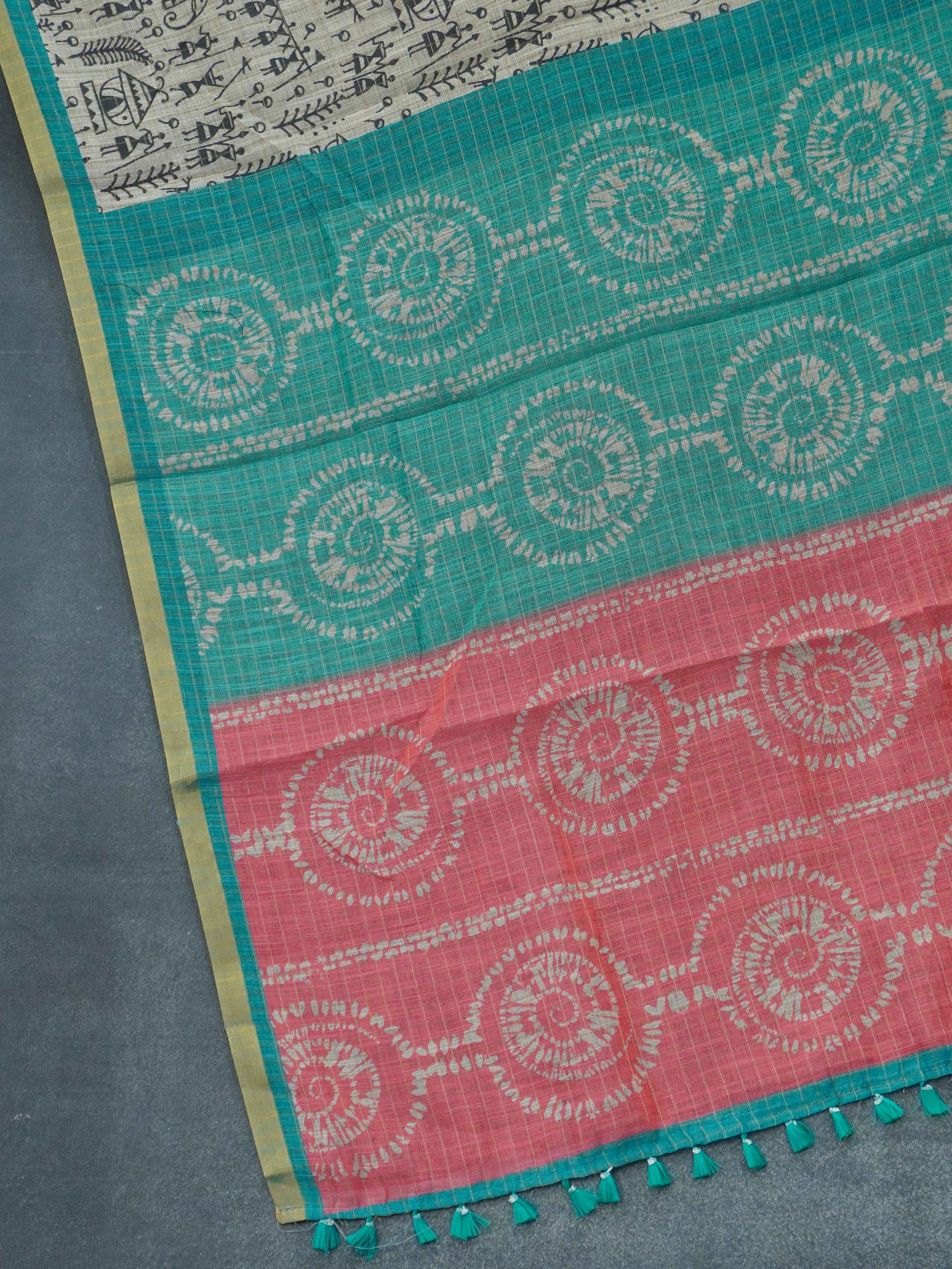 Linen Cotton Saree | TTDS3264