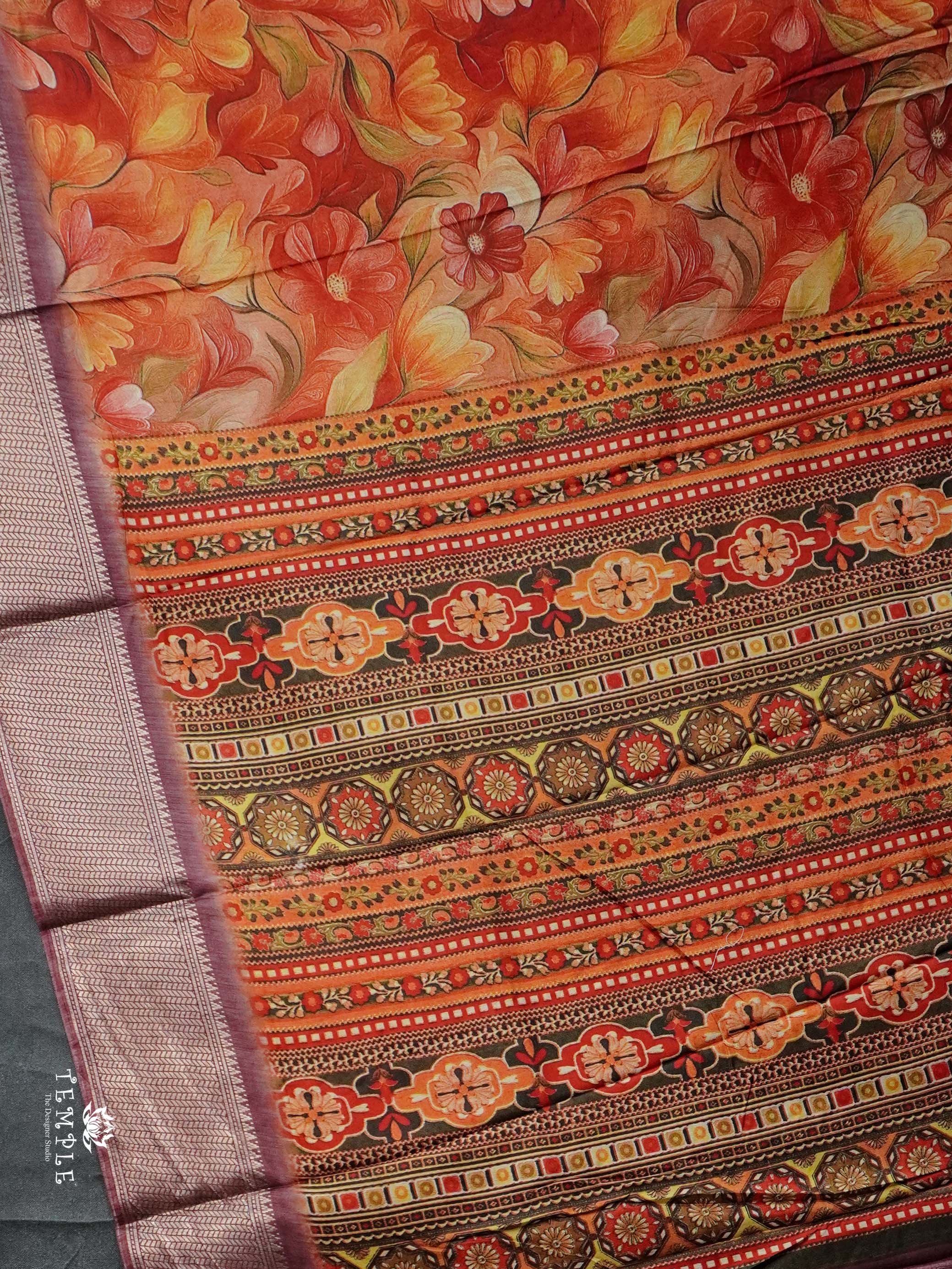 Floral Printed Binny Saree | TTDS2345