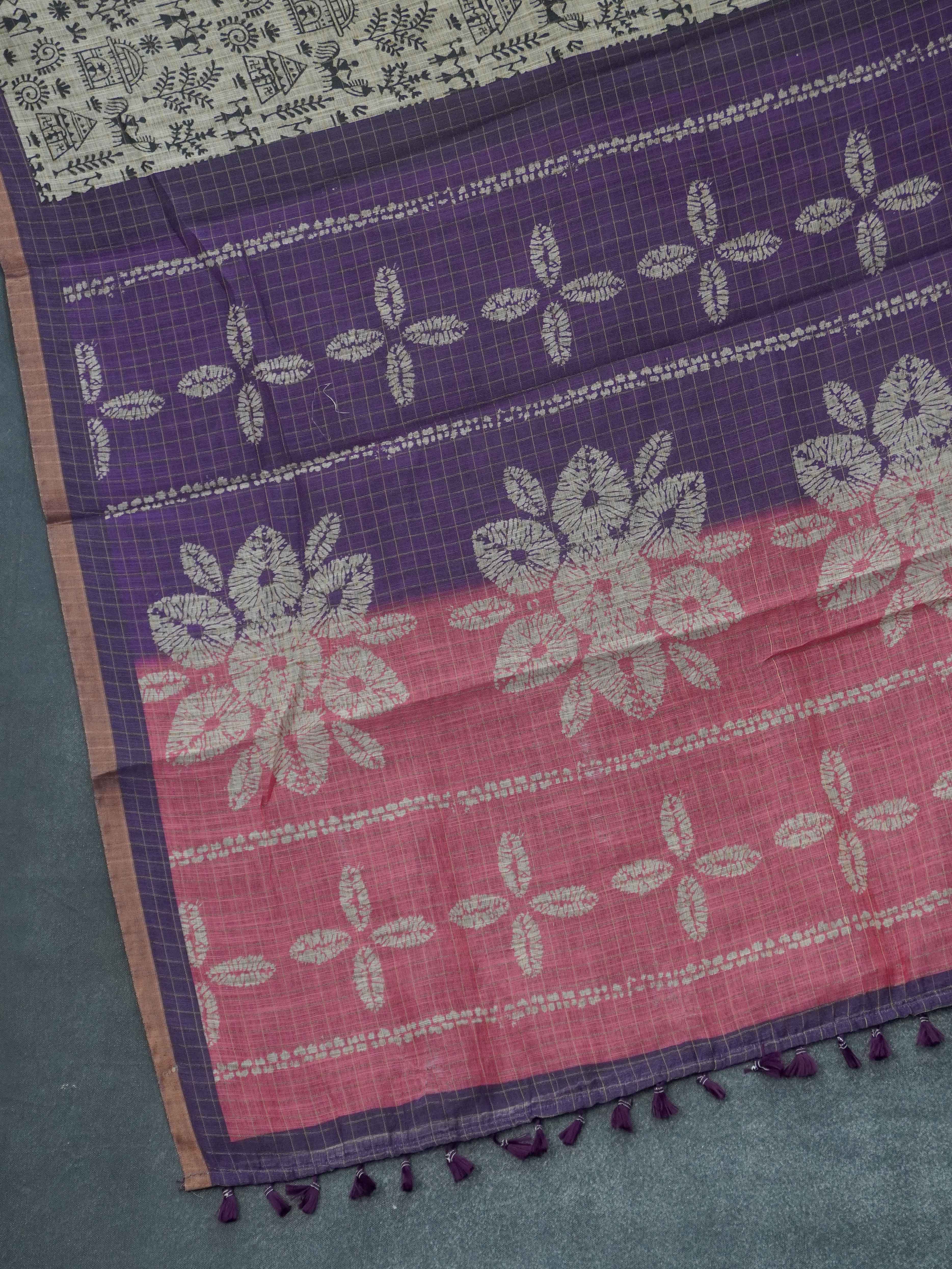 Linen Cotton Saree | TTDS3266