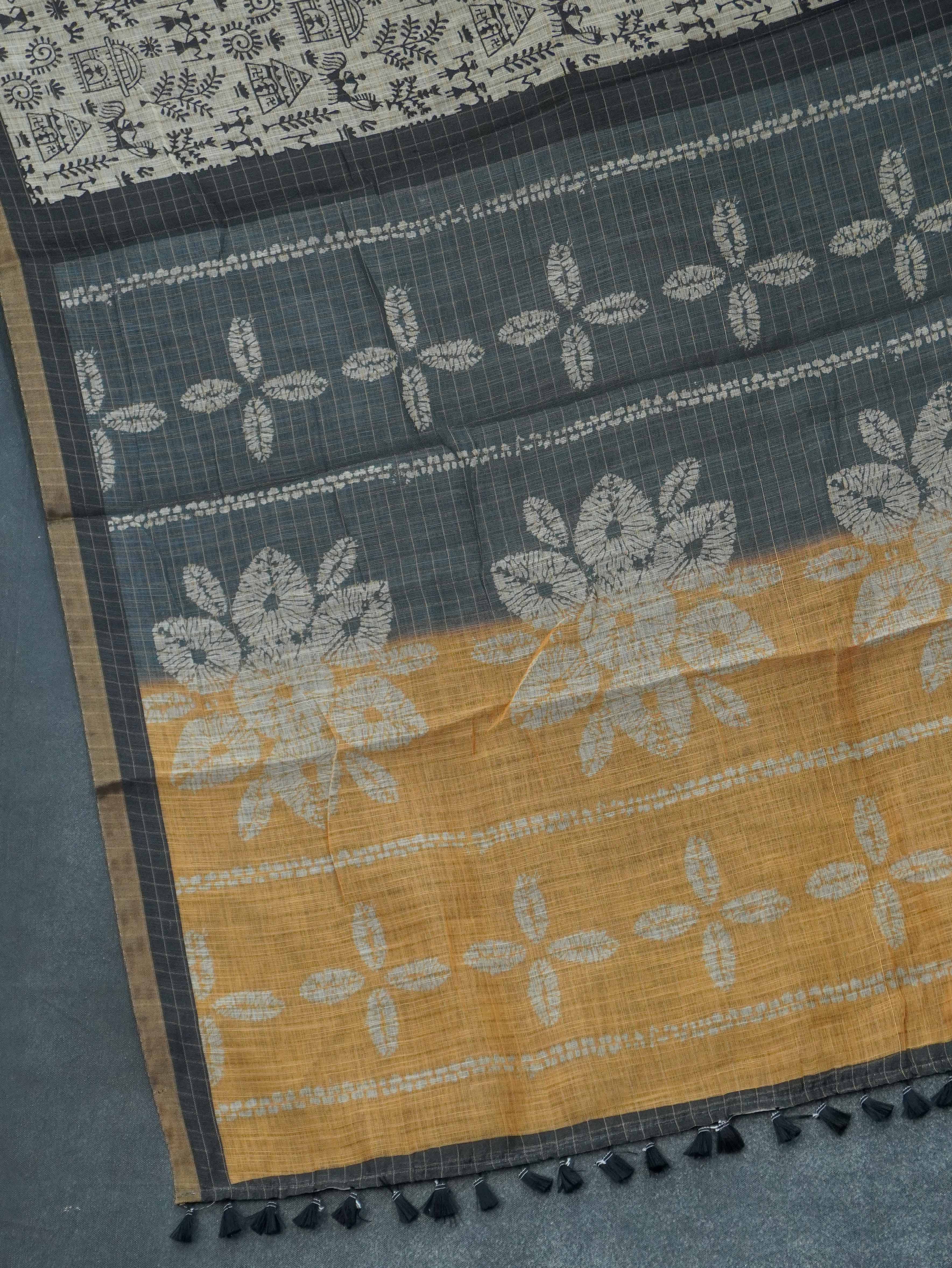 Linen Cotton Saree | TTDS3266