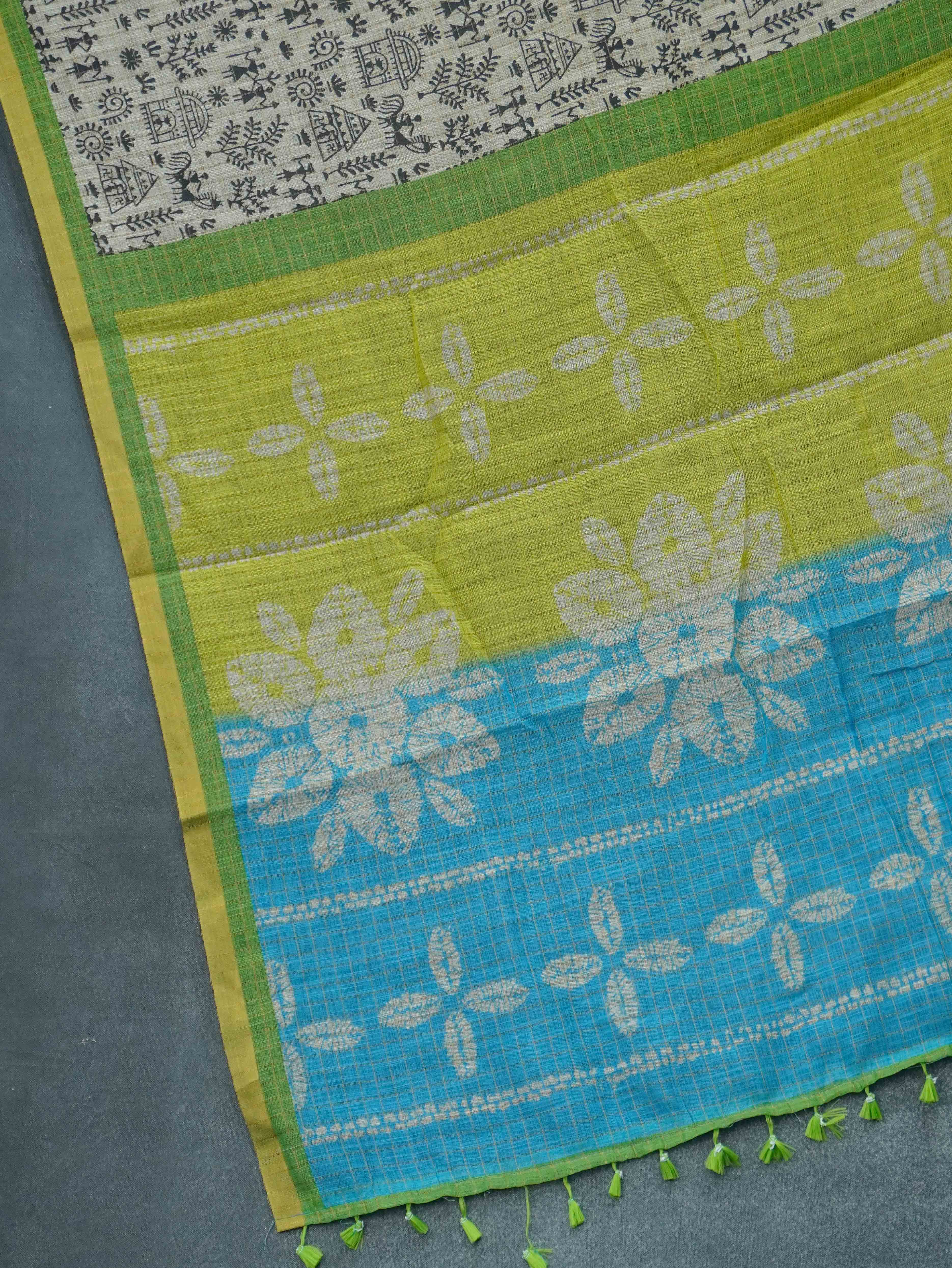 Linen Cotton Saree | TTDS3266