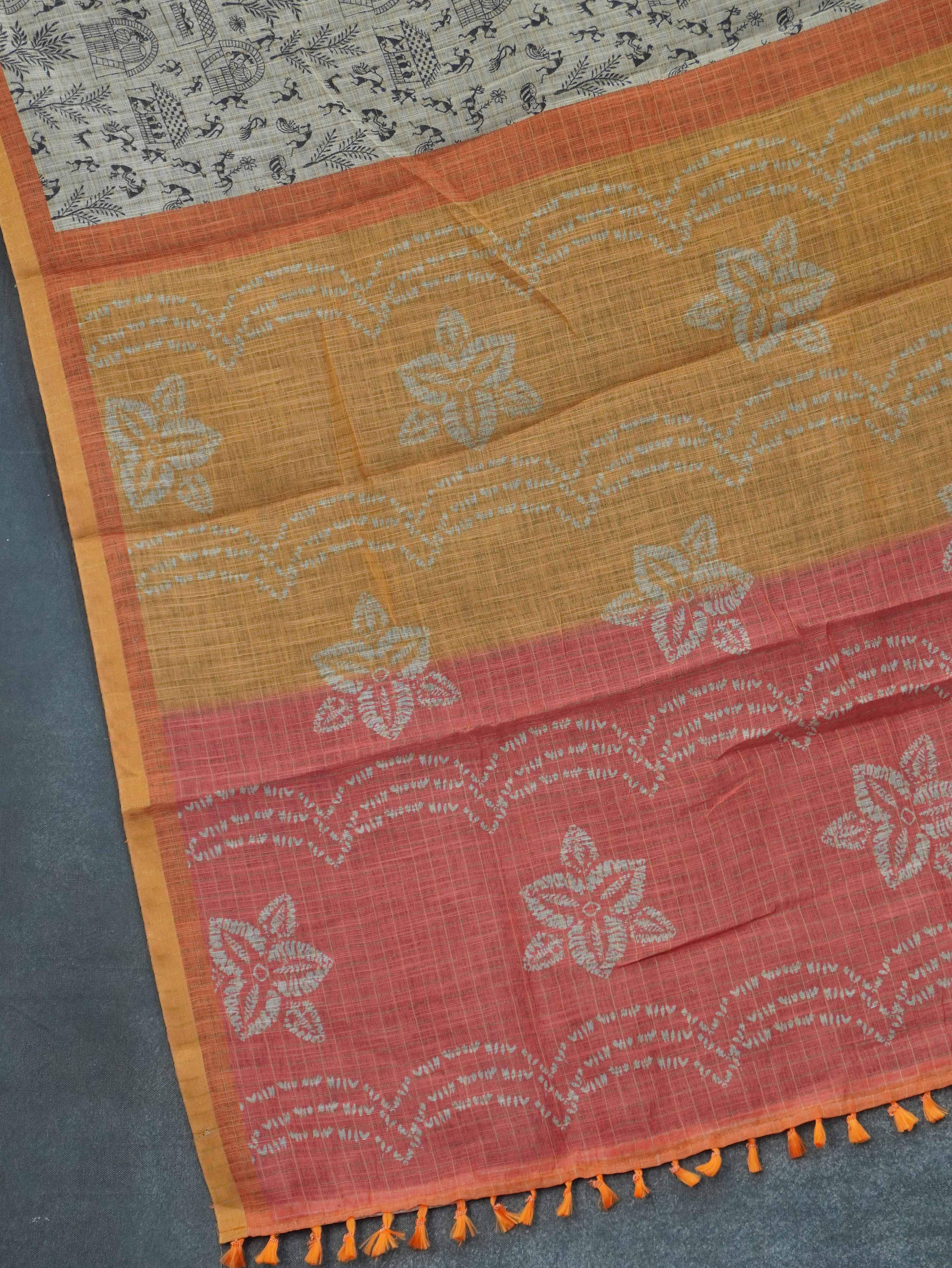 Linen Cotton Saree | TTDS3265