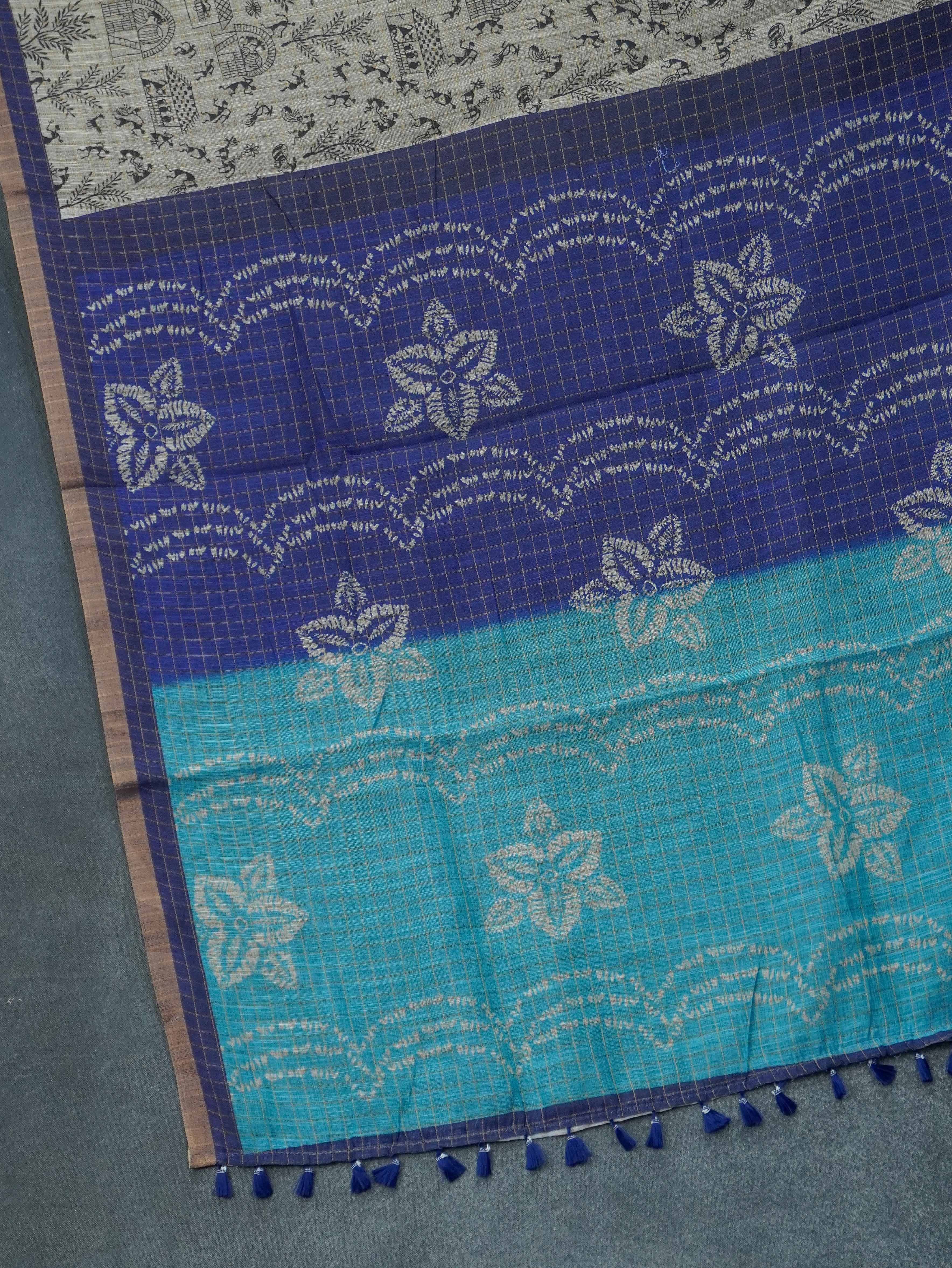 Linen Cotton Saree | TTDS3265