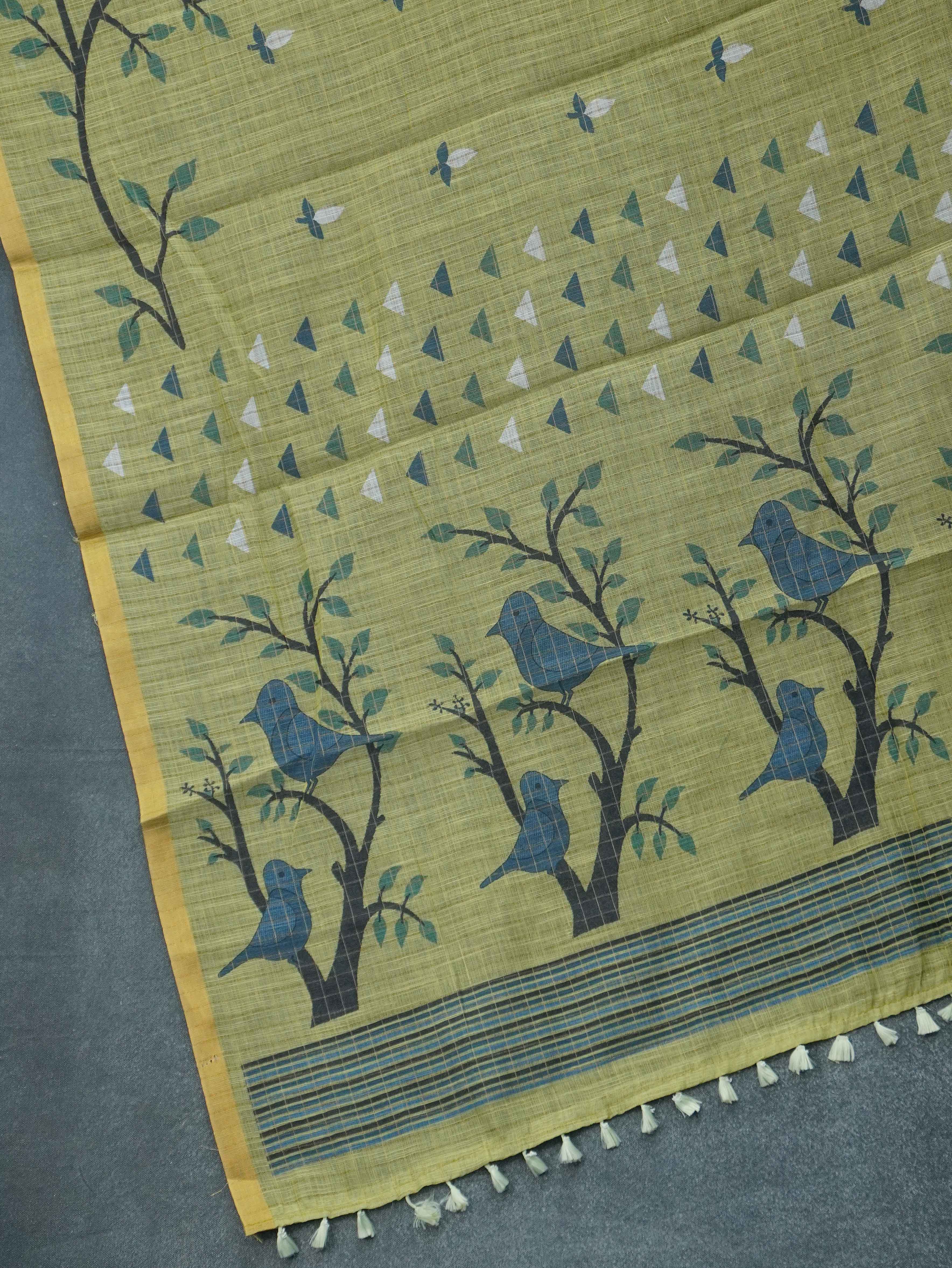 Linen Cotton Saree | TTDS3263
