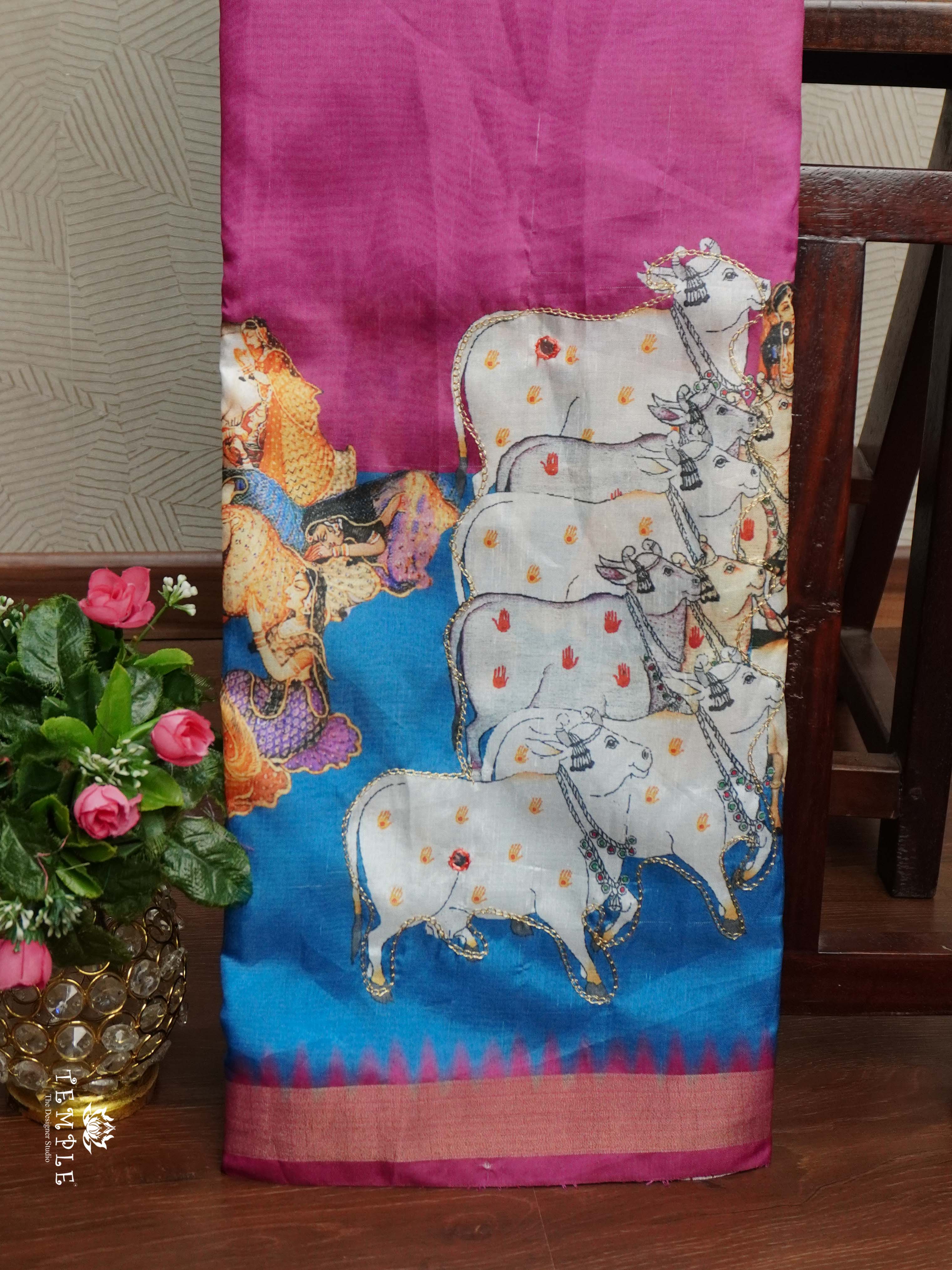 Digital Pichwai Printed Saree | TTDS2351