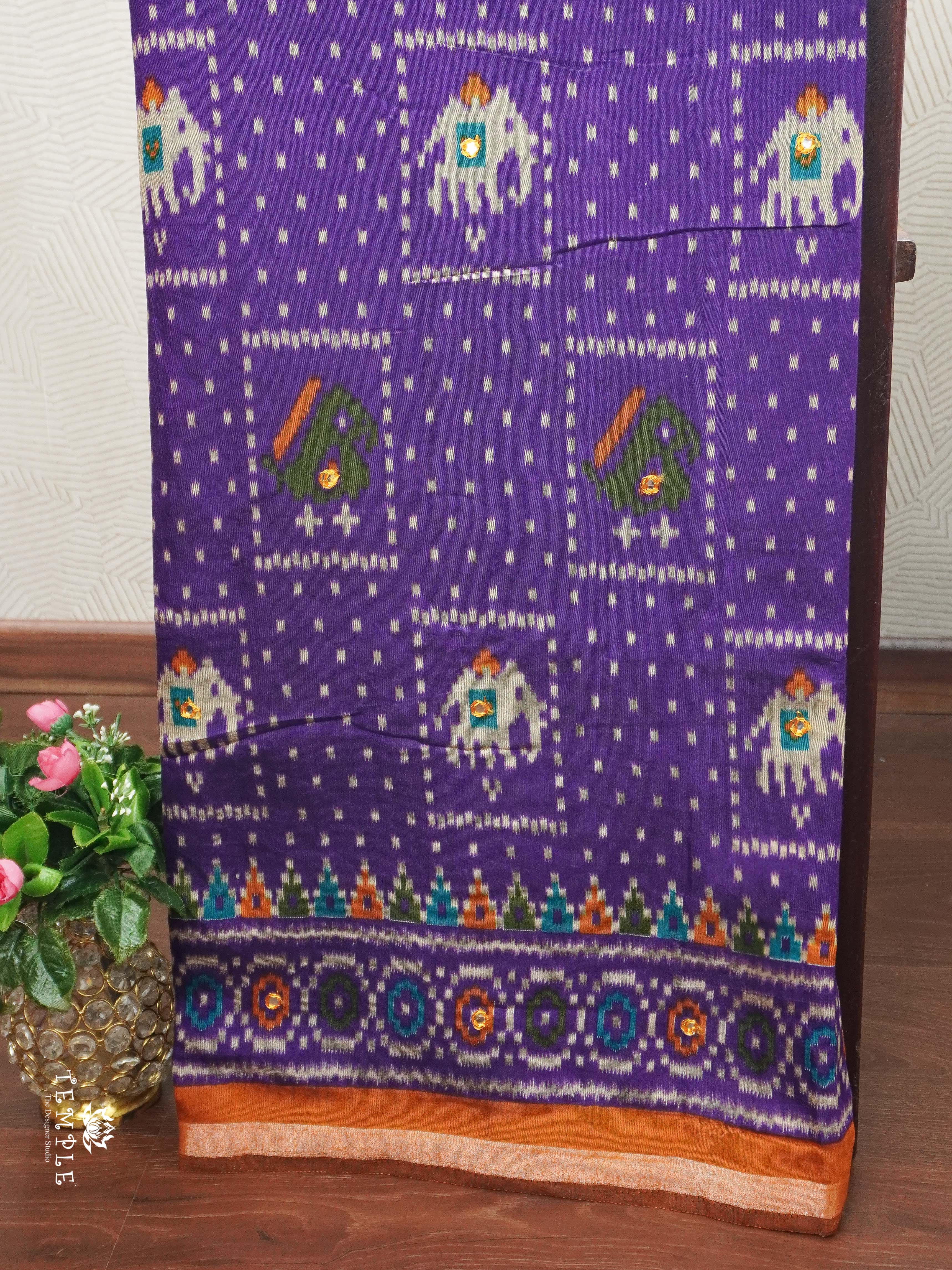 Fancy Cotton Saree With Mirror Work | TTDS2426