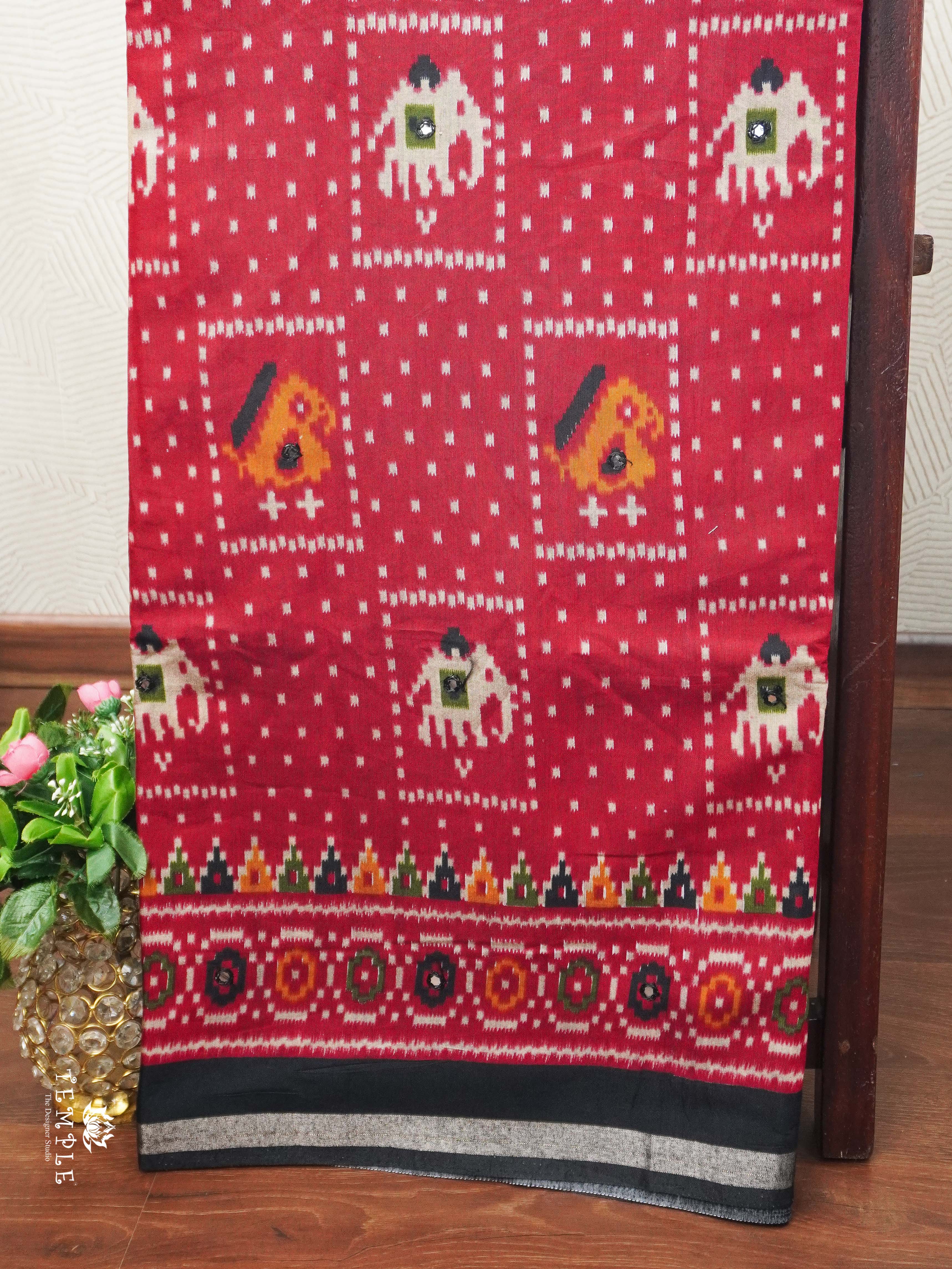 Fancy Cotton Saree With Mirror Work | TTDS2426