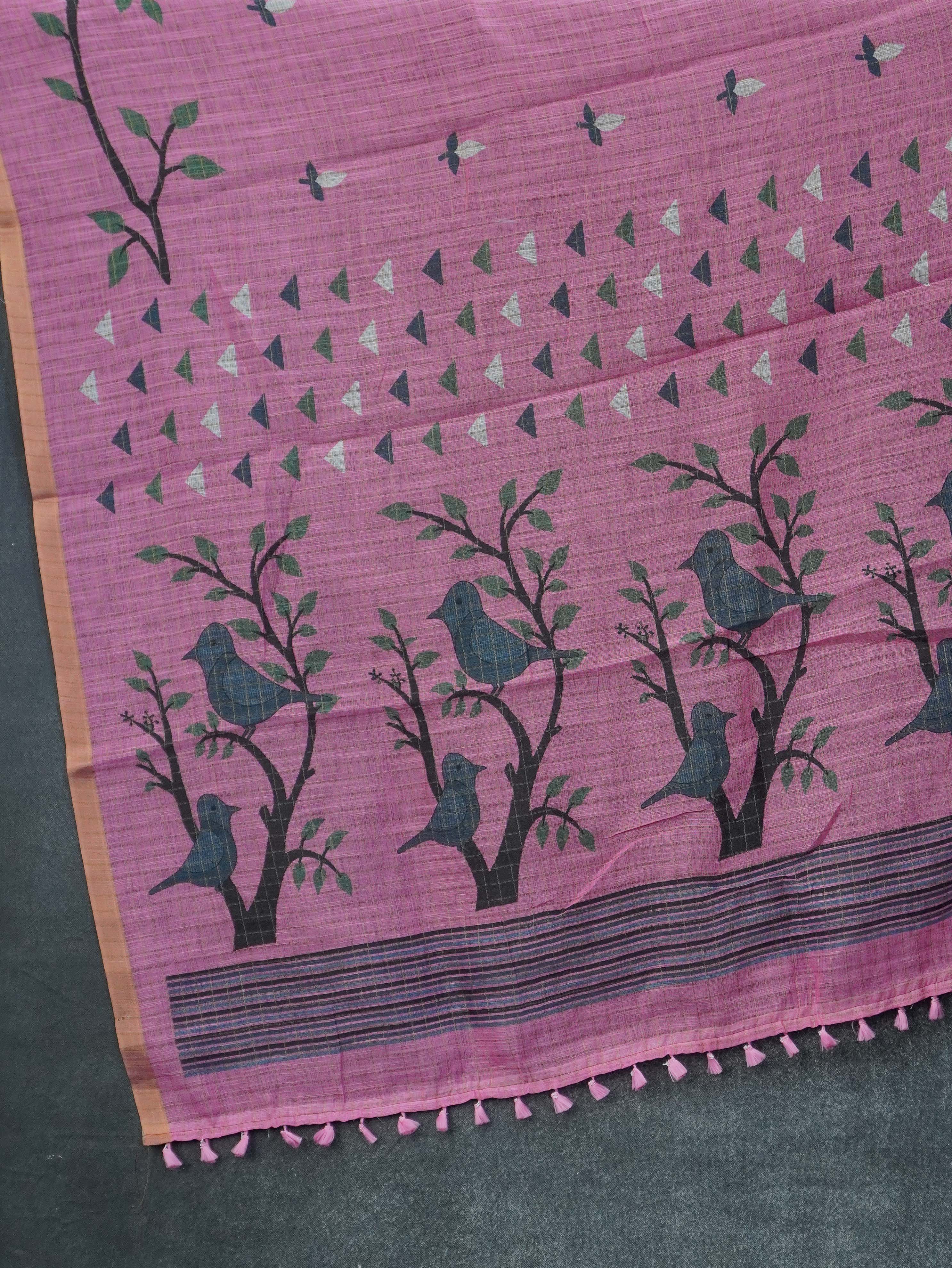 Linen Cotton Saree | TTDS3263