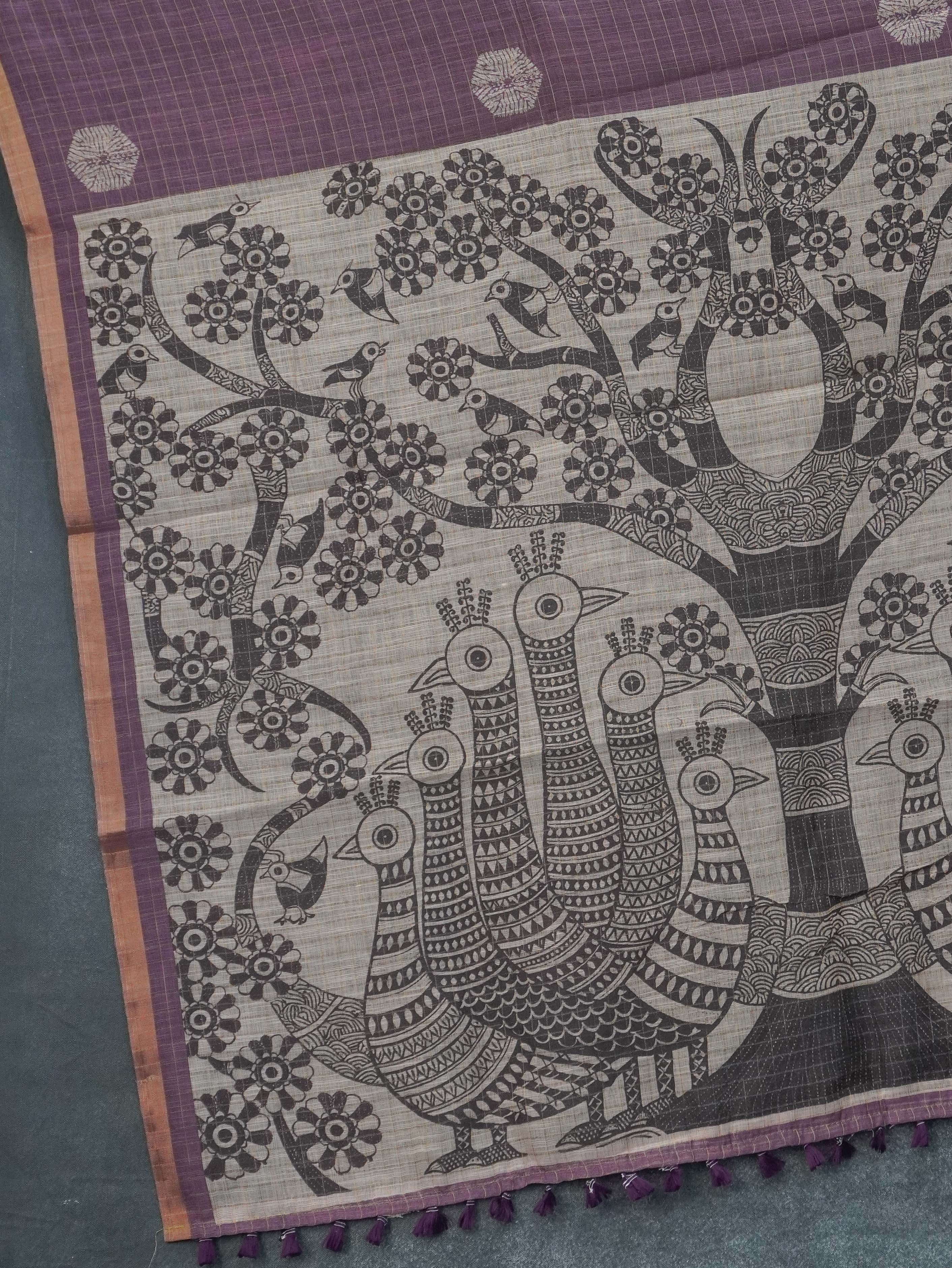 Linen Cotton Saree | TTDS3285
