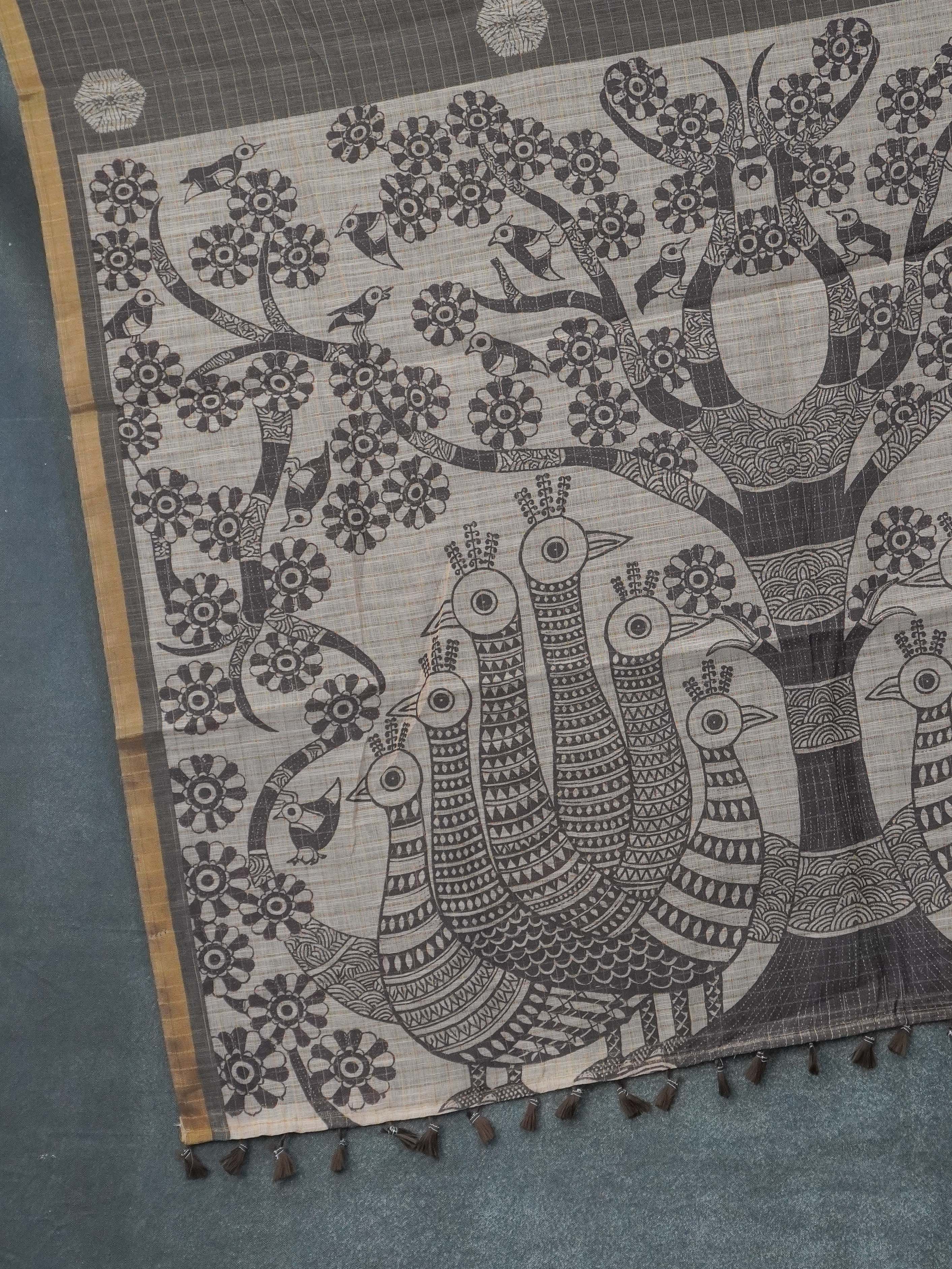 Linen Cotton Saree | TTDS3285