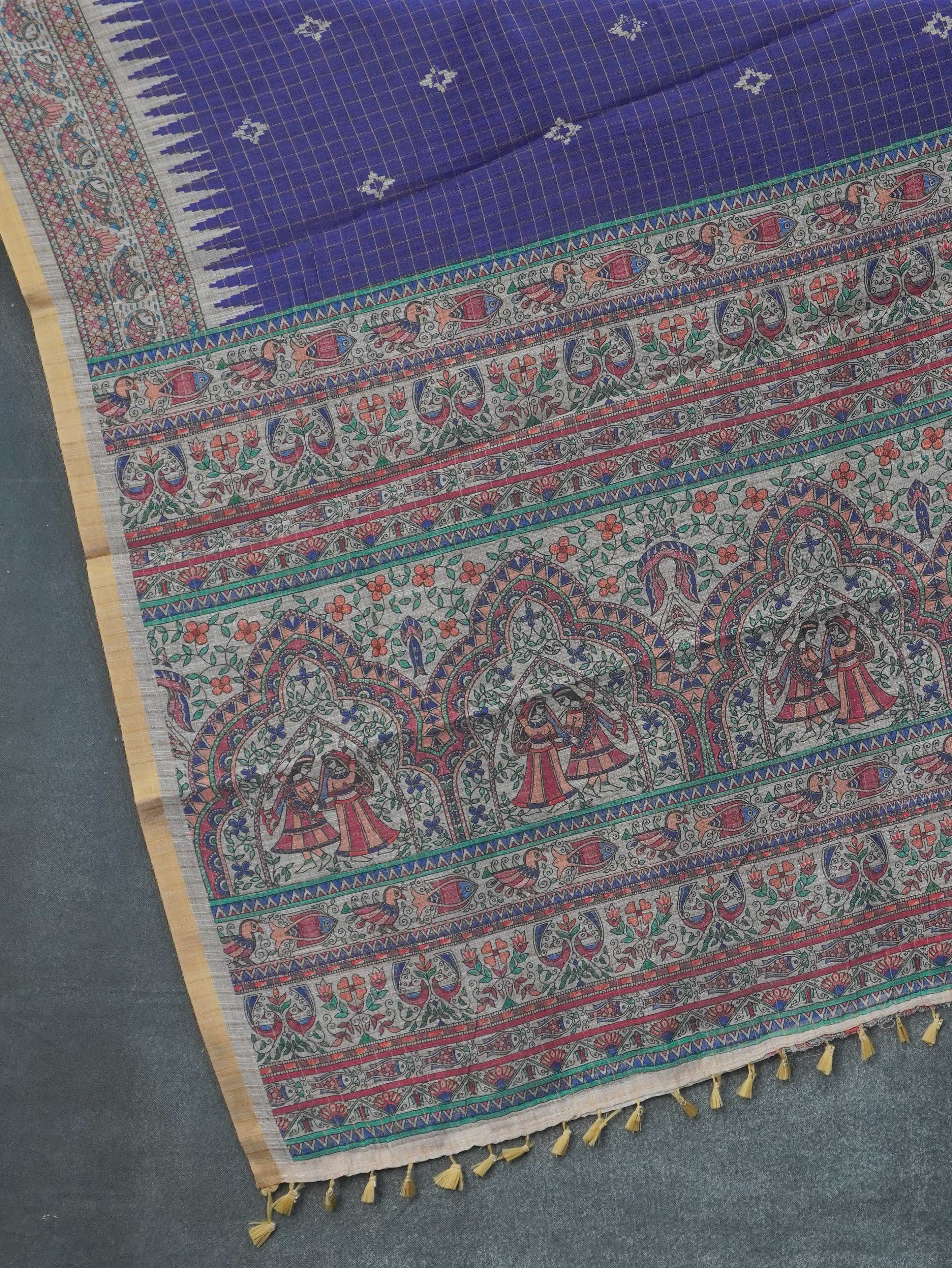 Linen Cotton Saree | TTDS3287