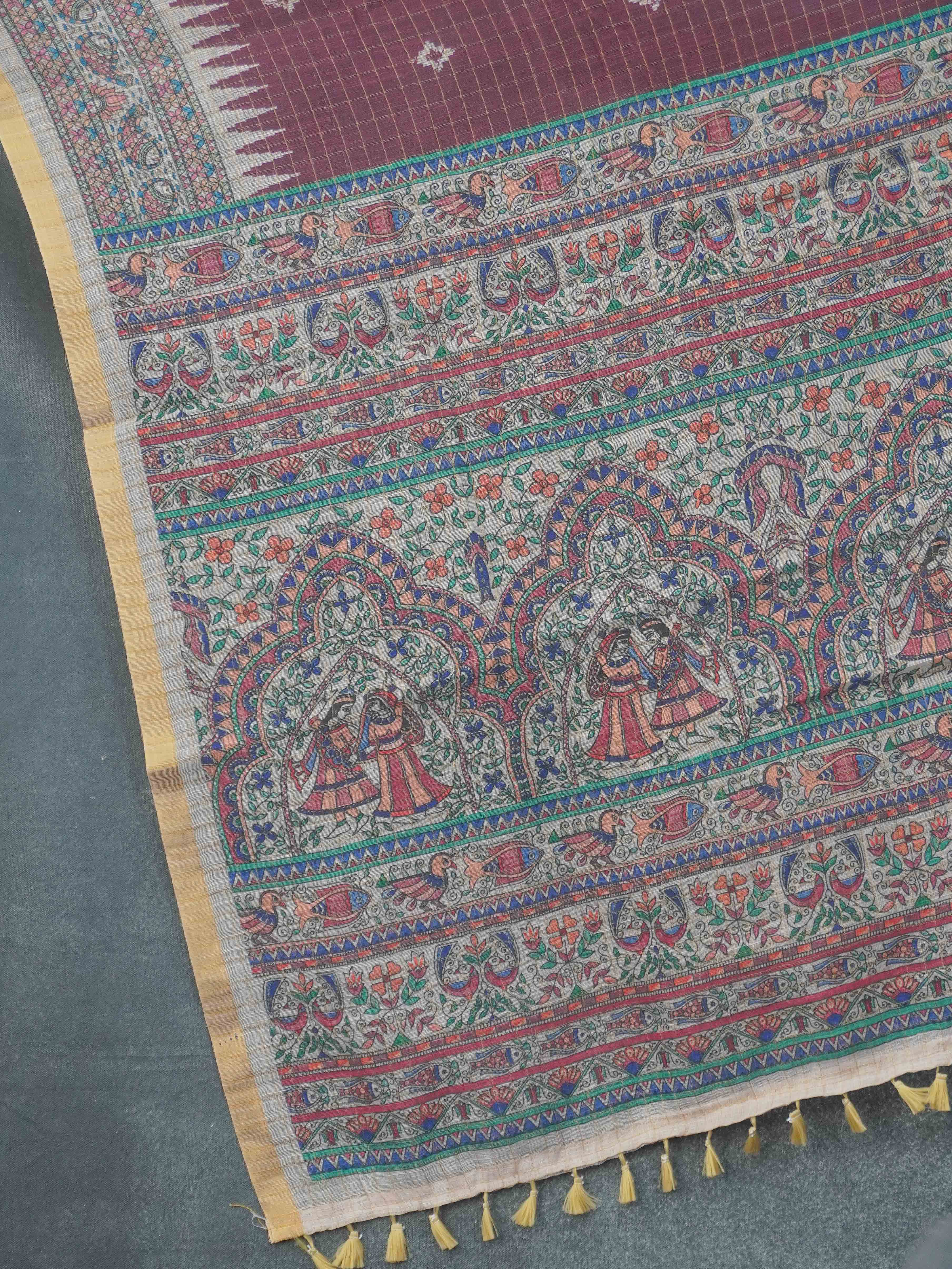 Linen Cotton Saree | TTDS3287