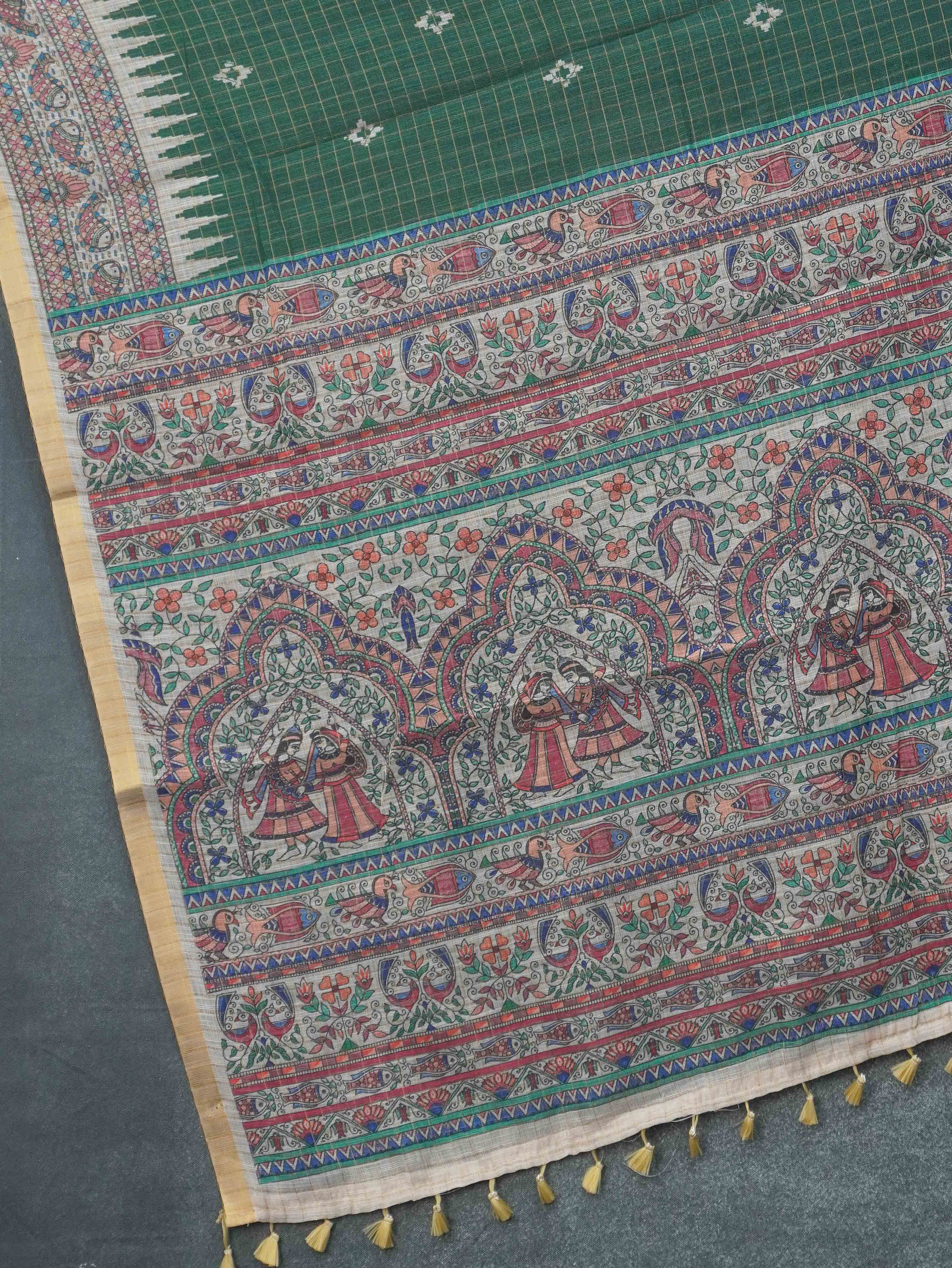 Linen Cotton Saree | TTDS3287