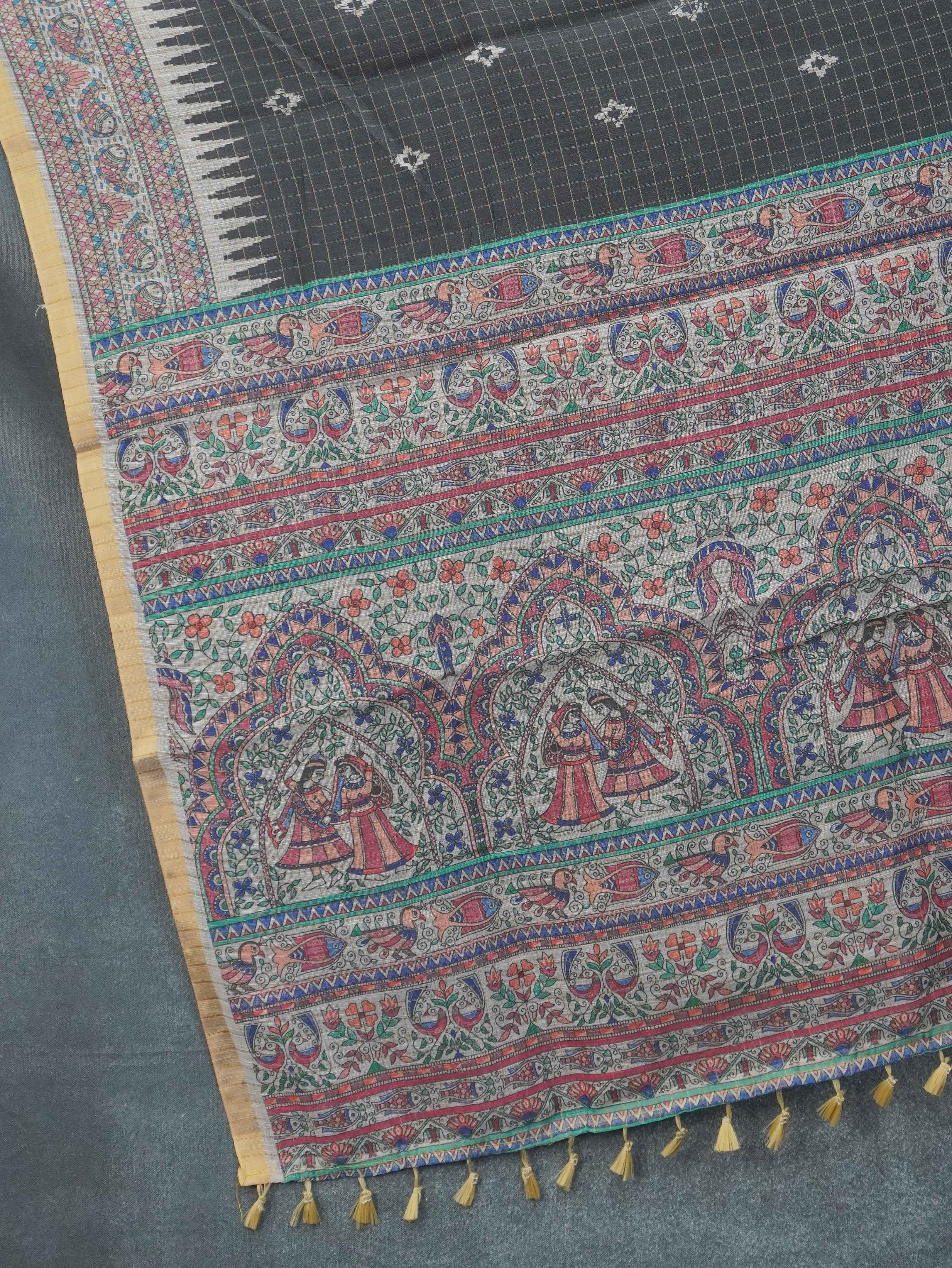 Linen Cotton Saree | TTDS3287