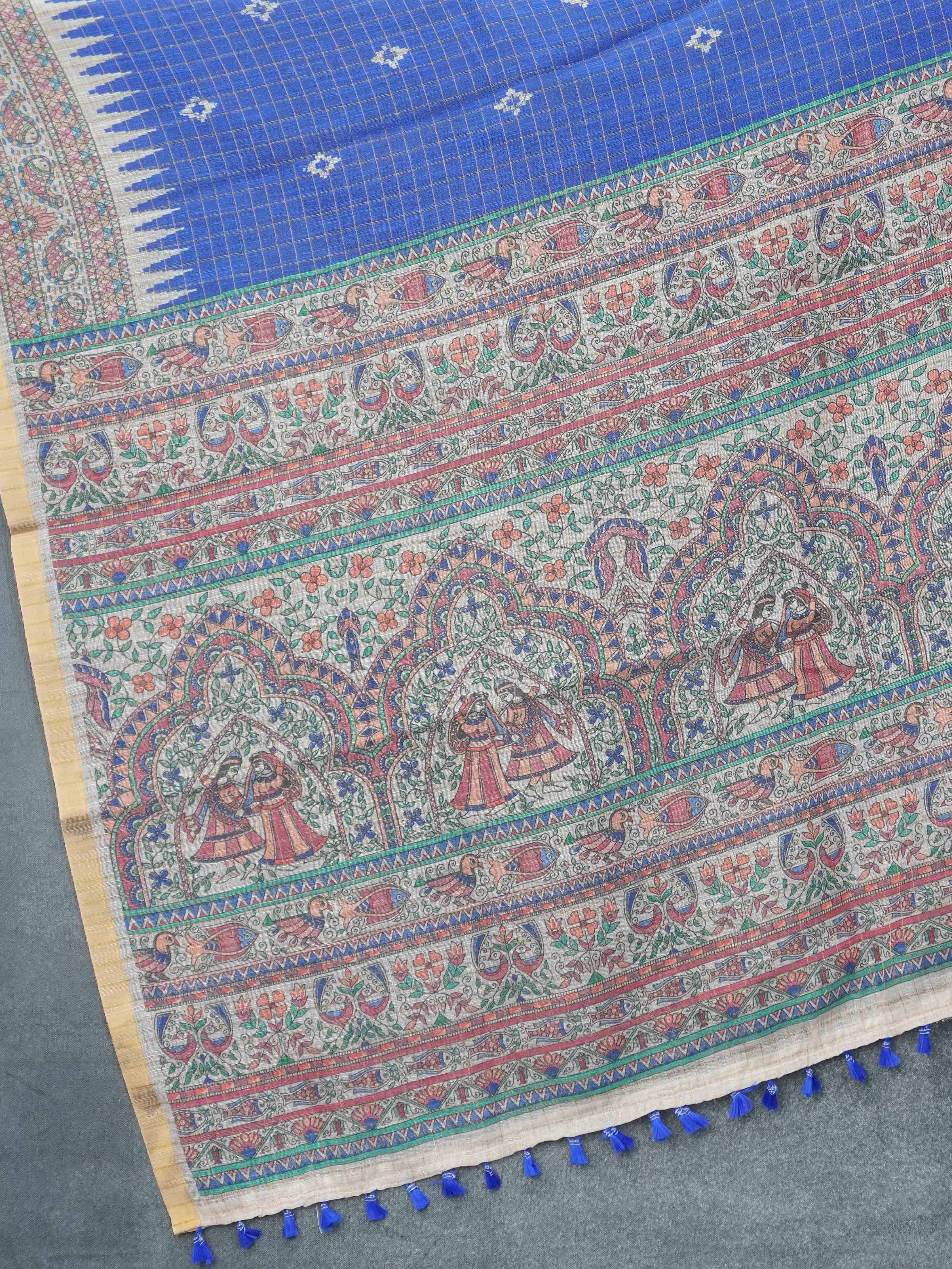 Linen Cotton Saree | TTDS3287