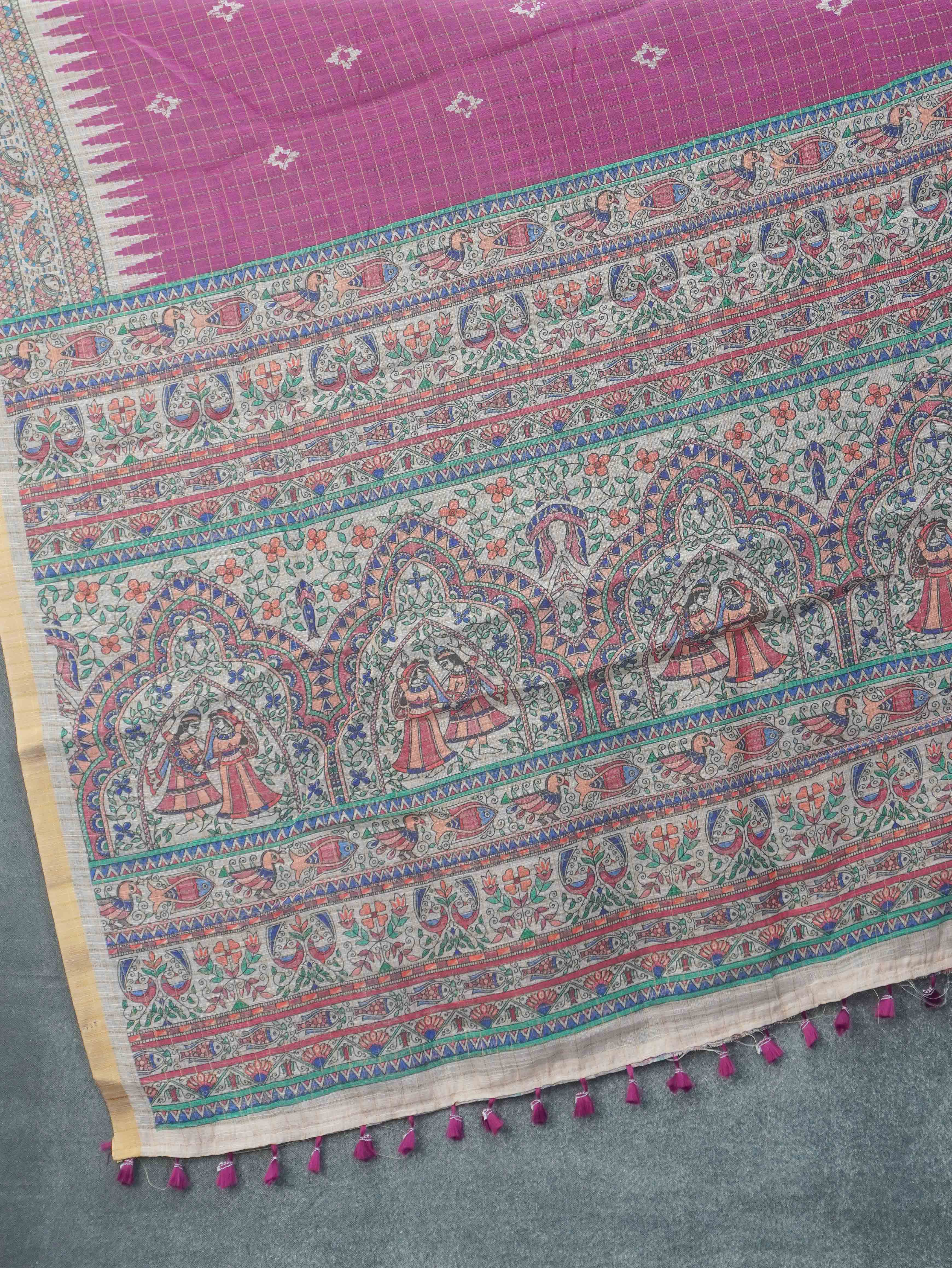 Linen Cotton Saree | TTDS3287