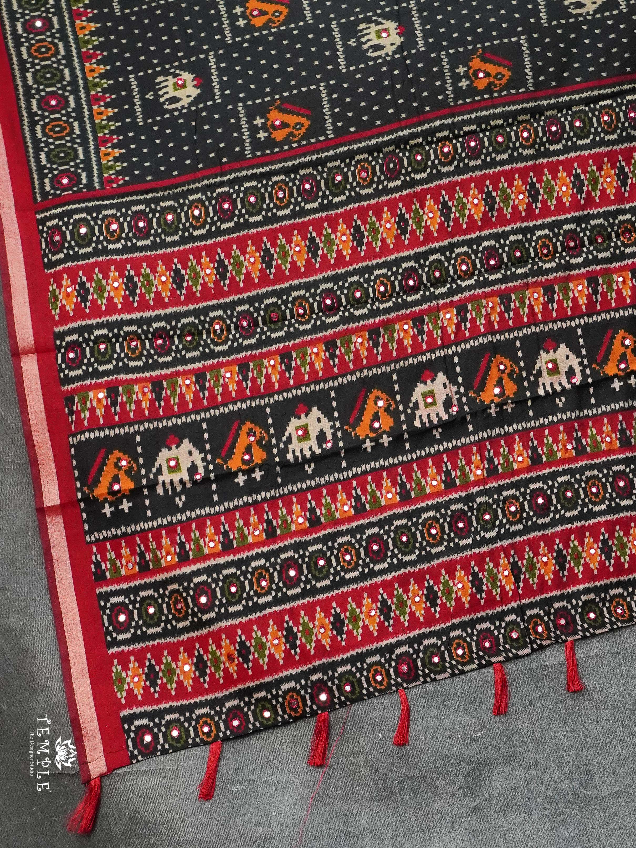 Fancy Cotton Saree With Mirror Work | TTDS2426