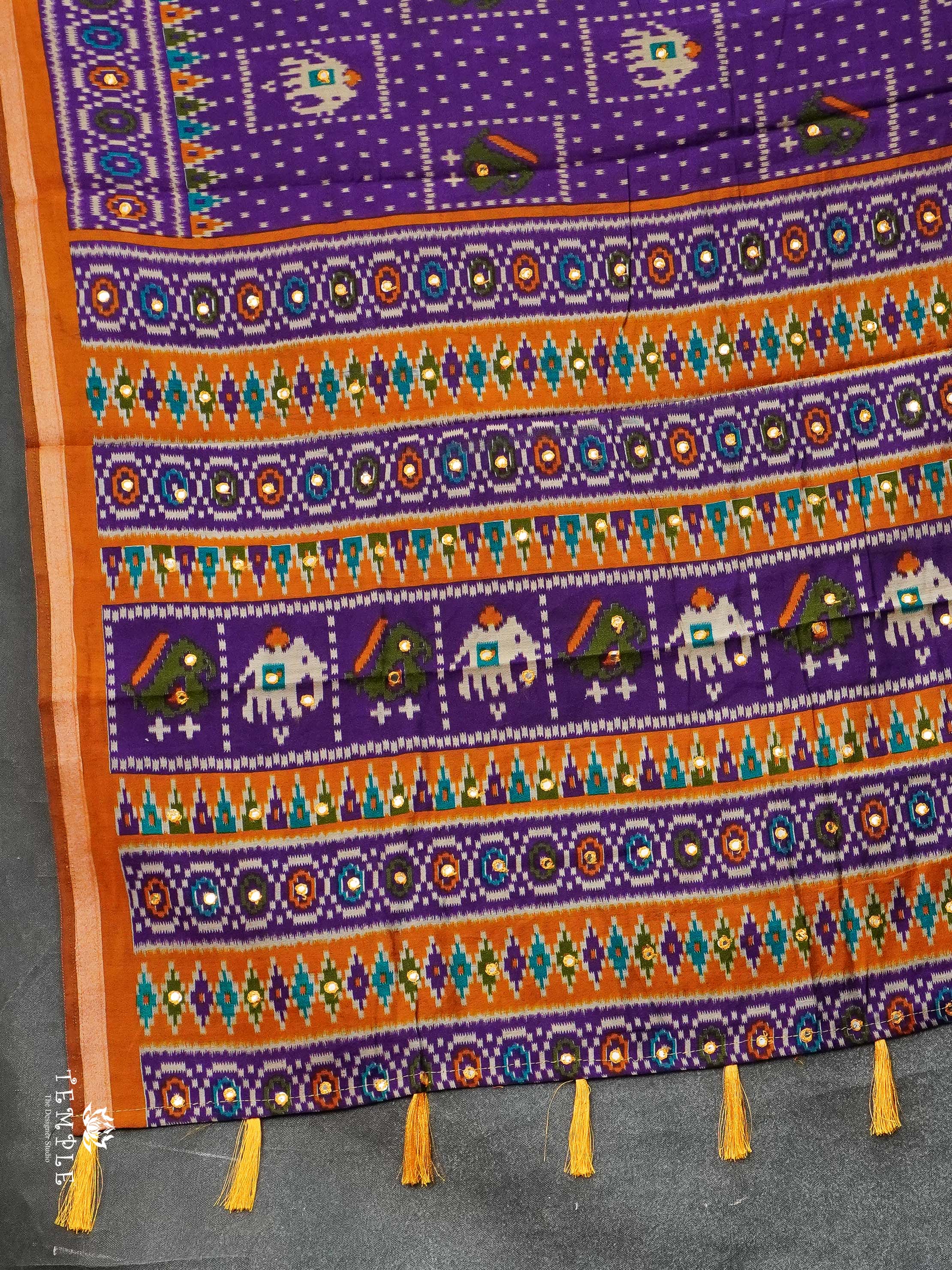 Fancy Cotton Saree With Mirror Work | TTDS2426