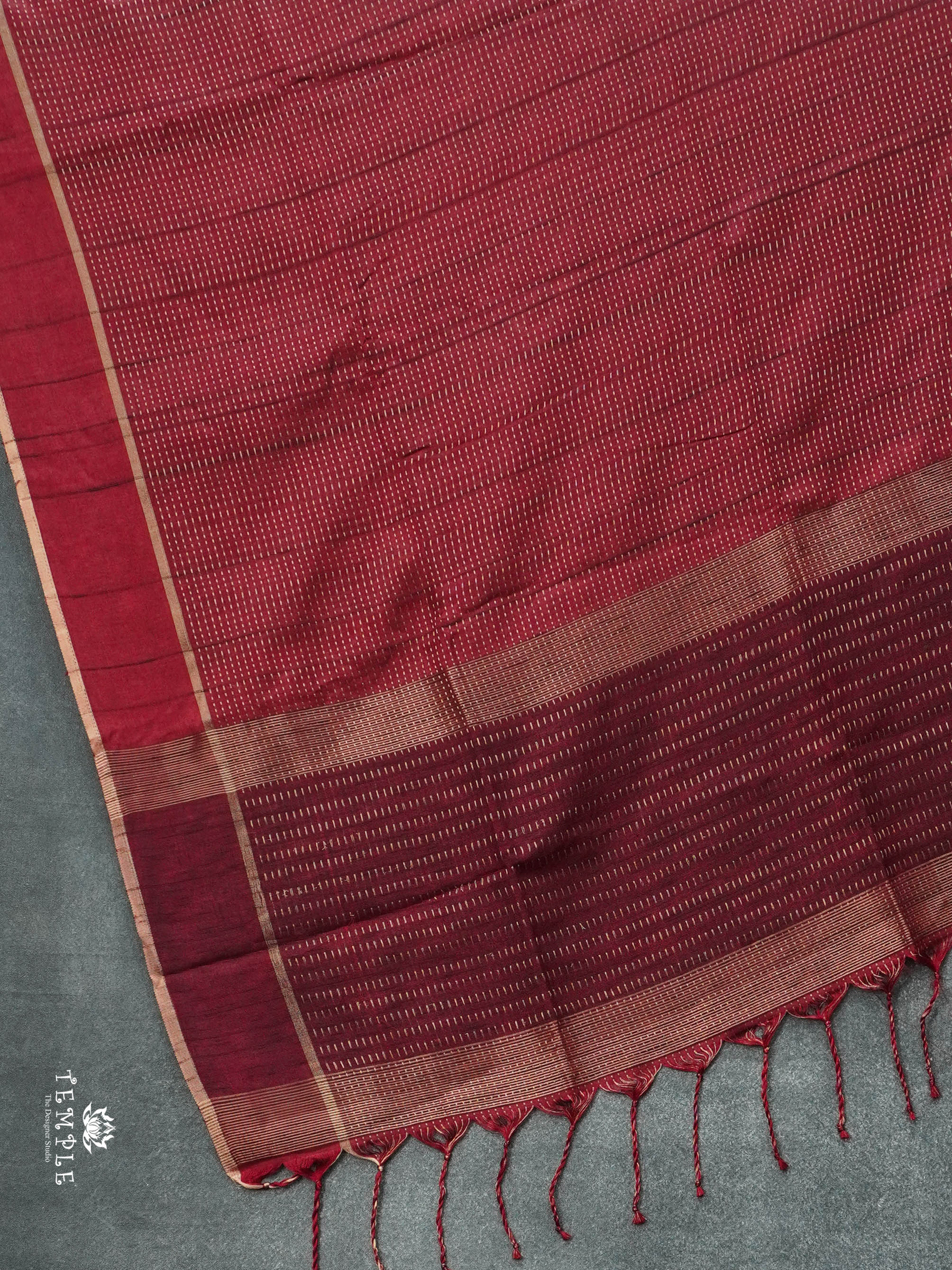 Handloom Matka Silk Saree(Maroon) | TTDS2896