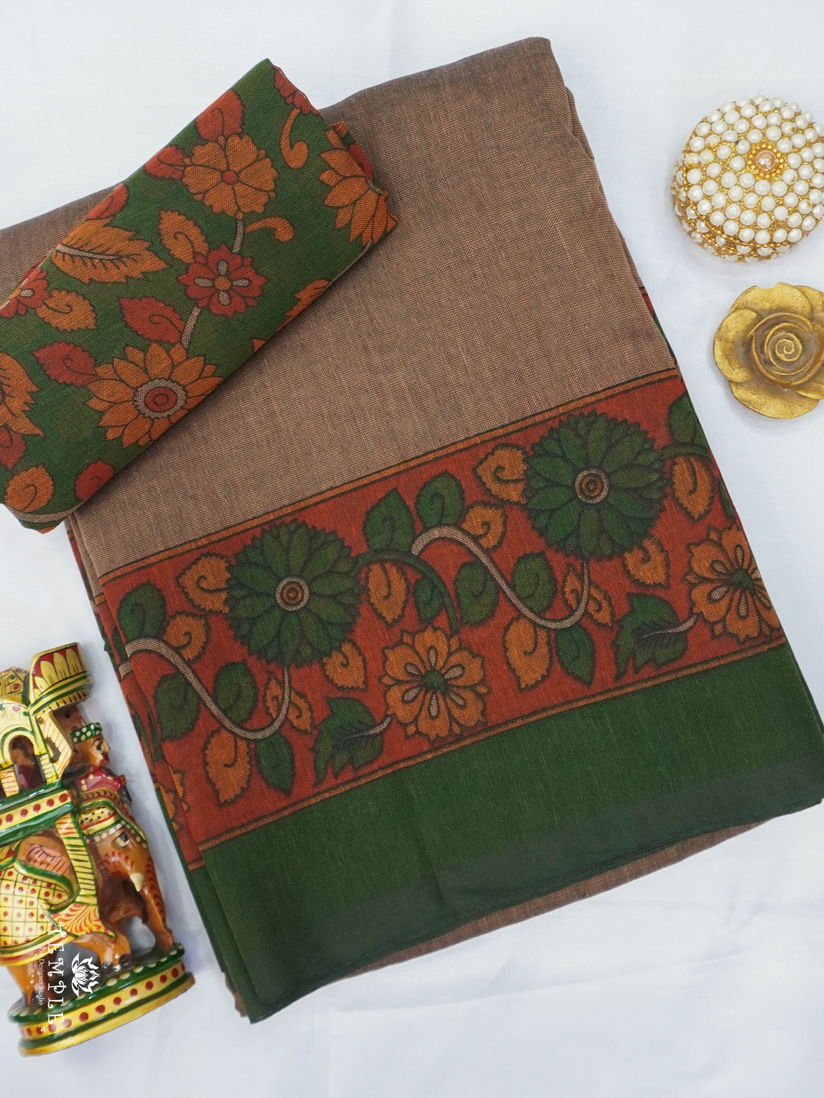 Slub Cotton Saree | TTDS2899