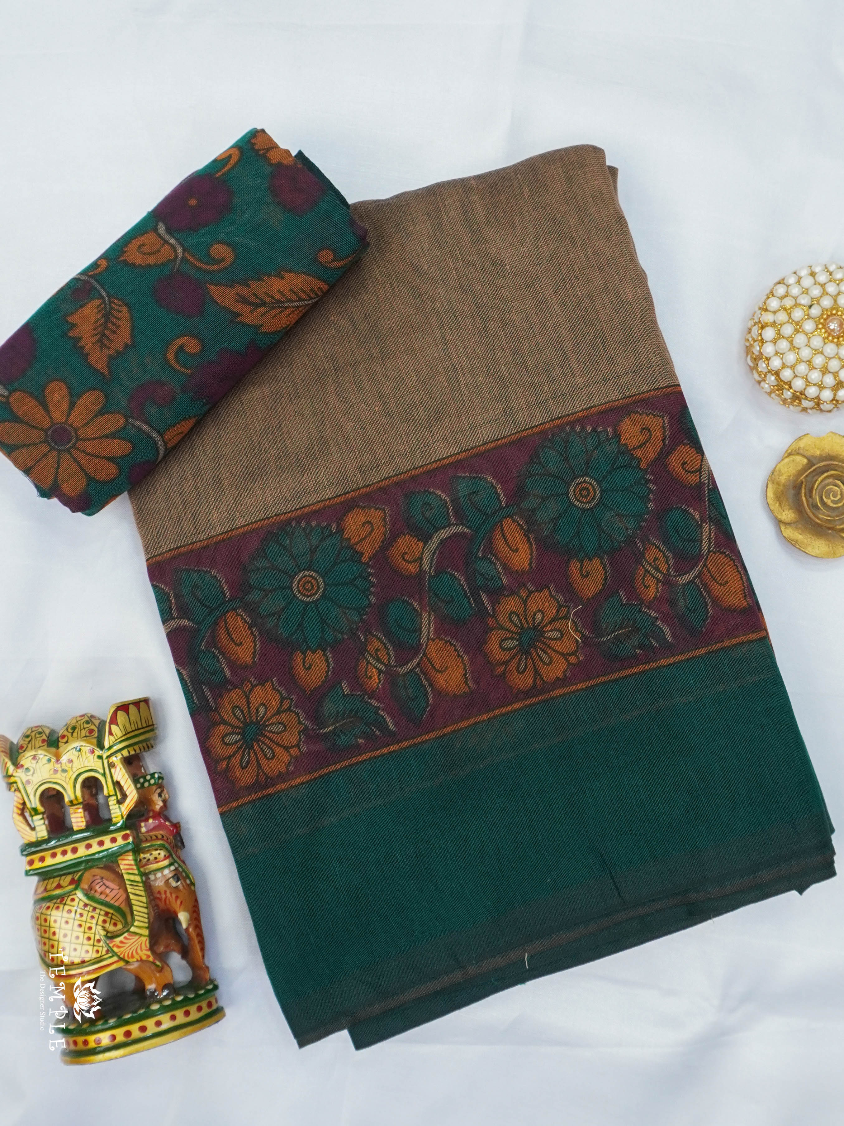 Slub Cotton Saree | TTDS2899