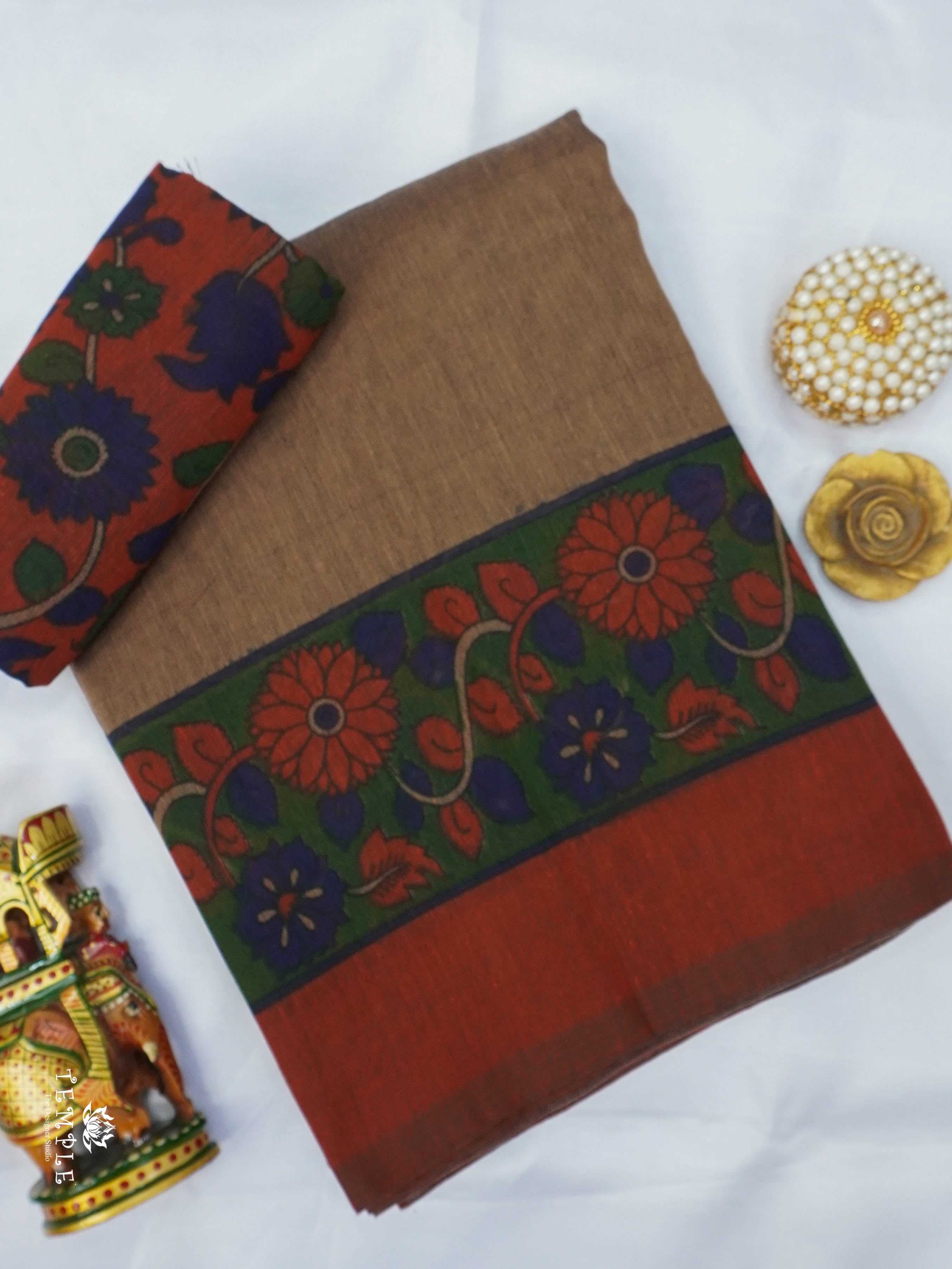 Slub Cotton Saree | TTDS2899