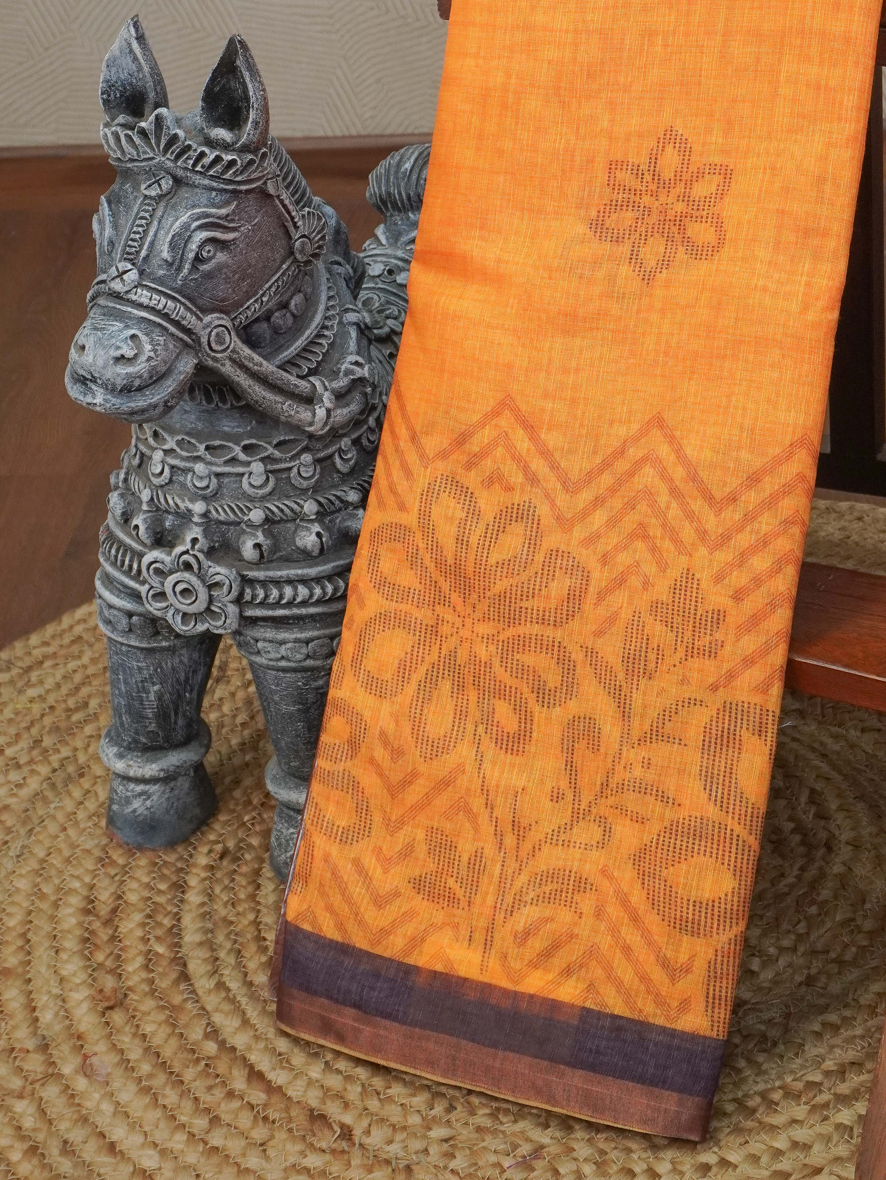 Linen Cotton Saree | TTDS3305