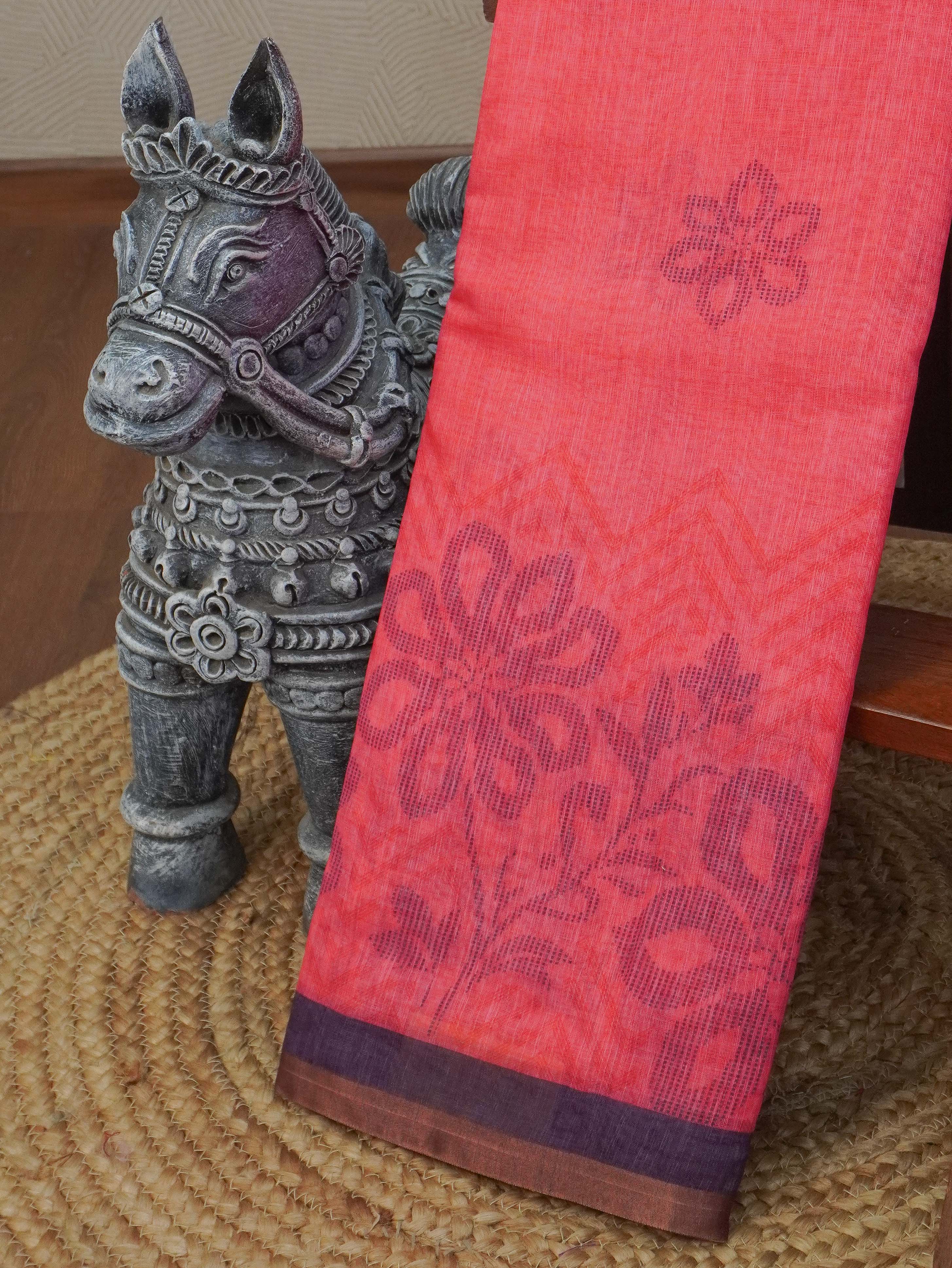 Linen Cotton Saree | TTDS3305