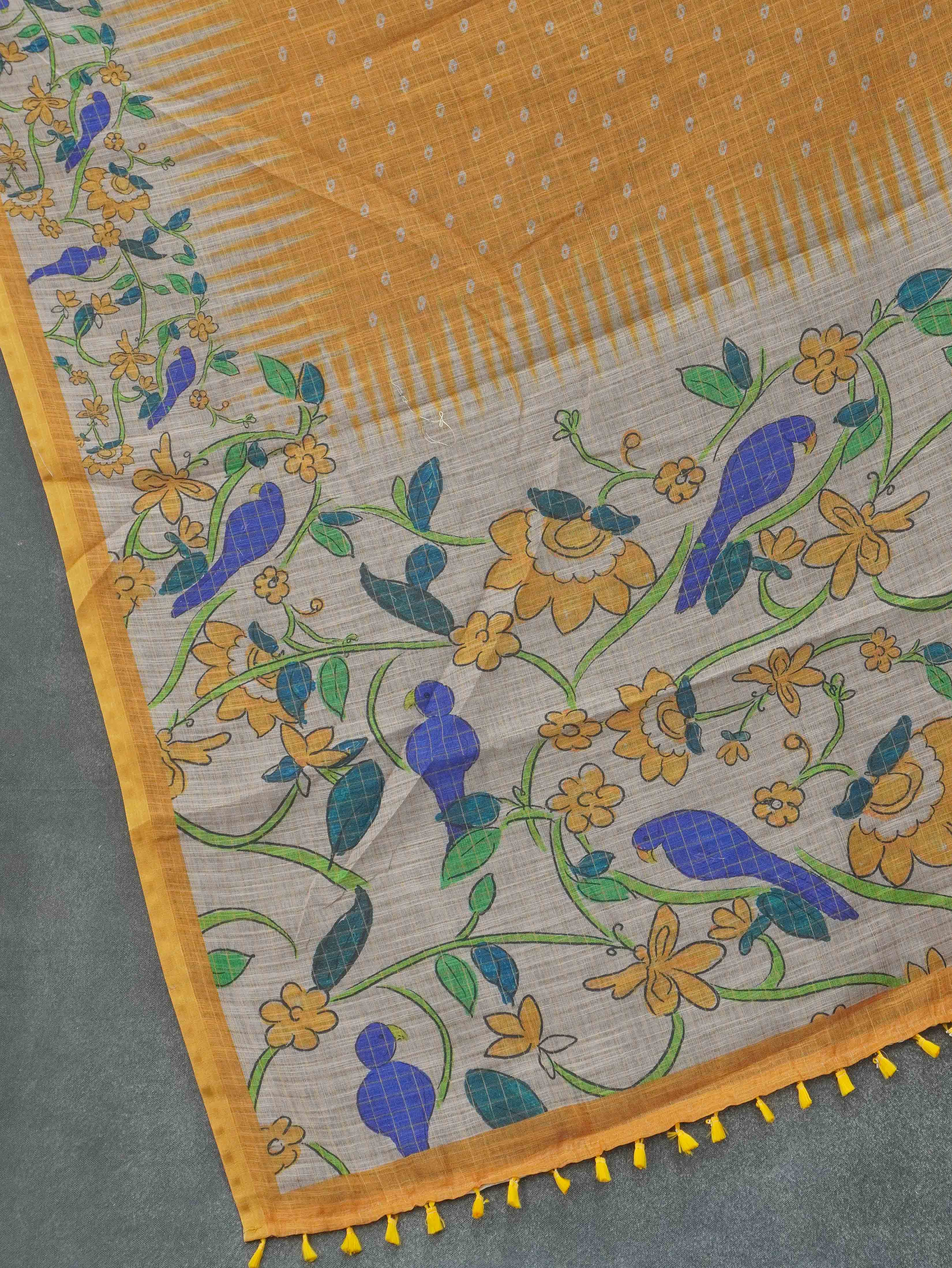 Linen Cotton Saree | TTDS3284