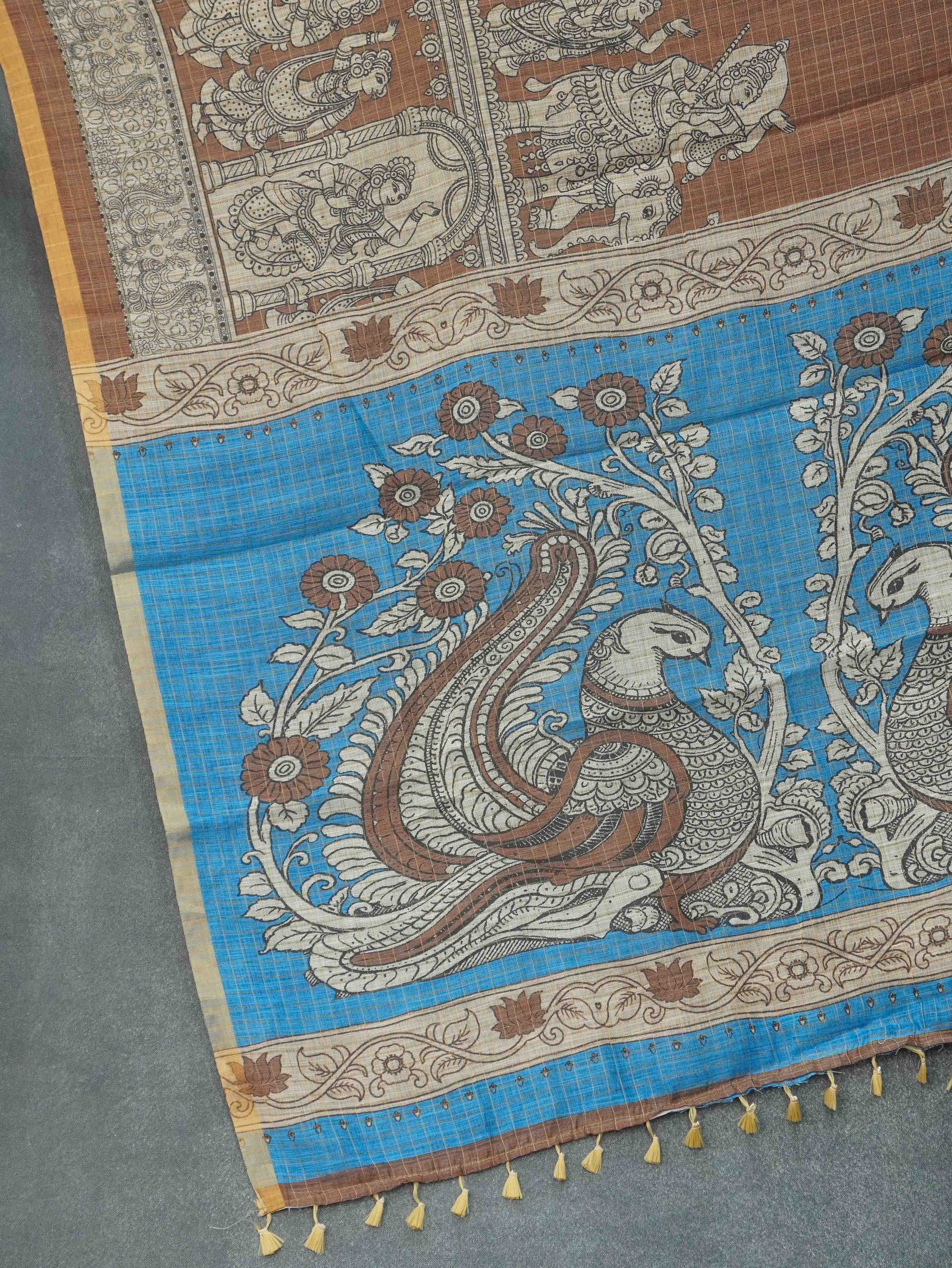 Linen Cotton Saree | TTDS3286