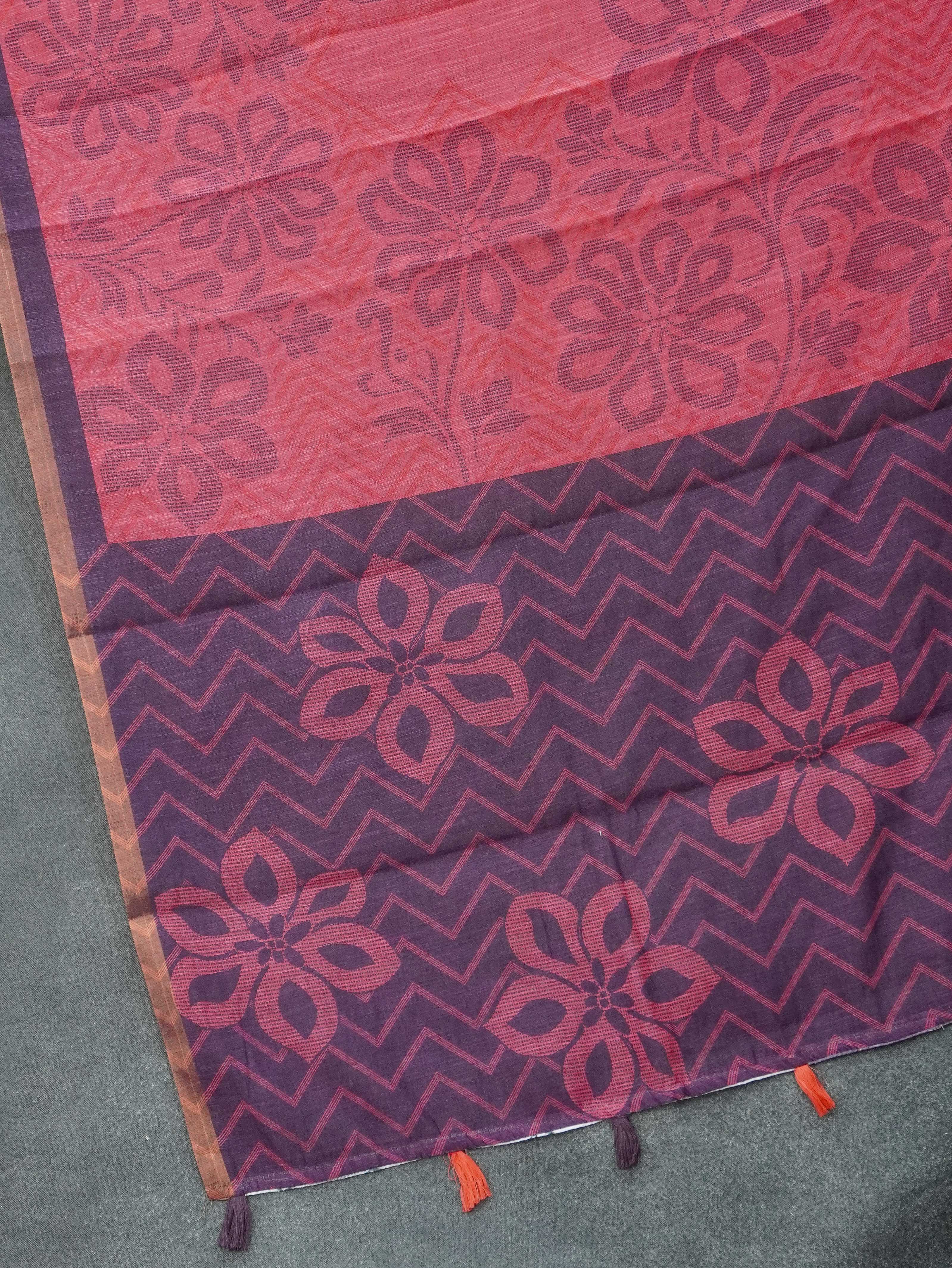 Linen Cotton Saree | TTDS3305