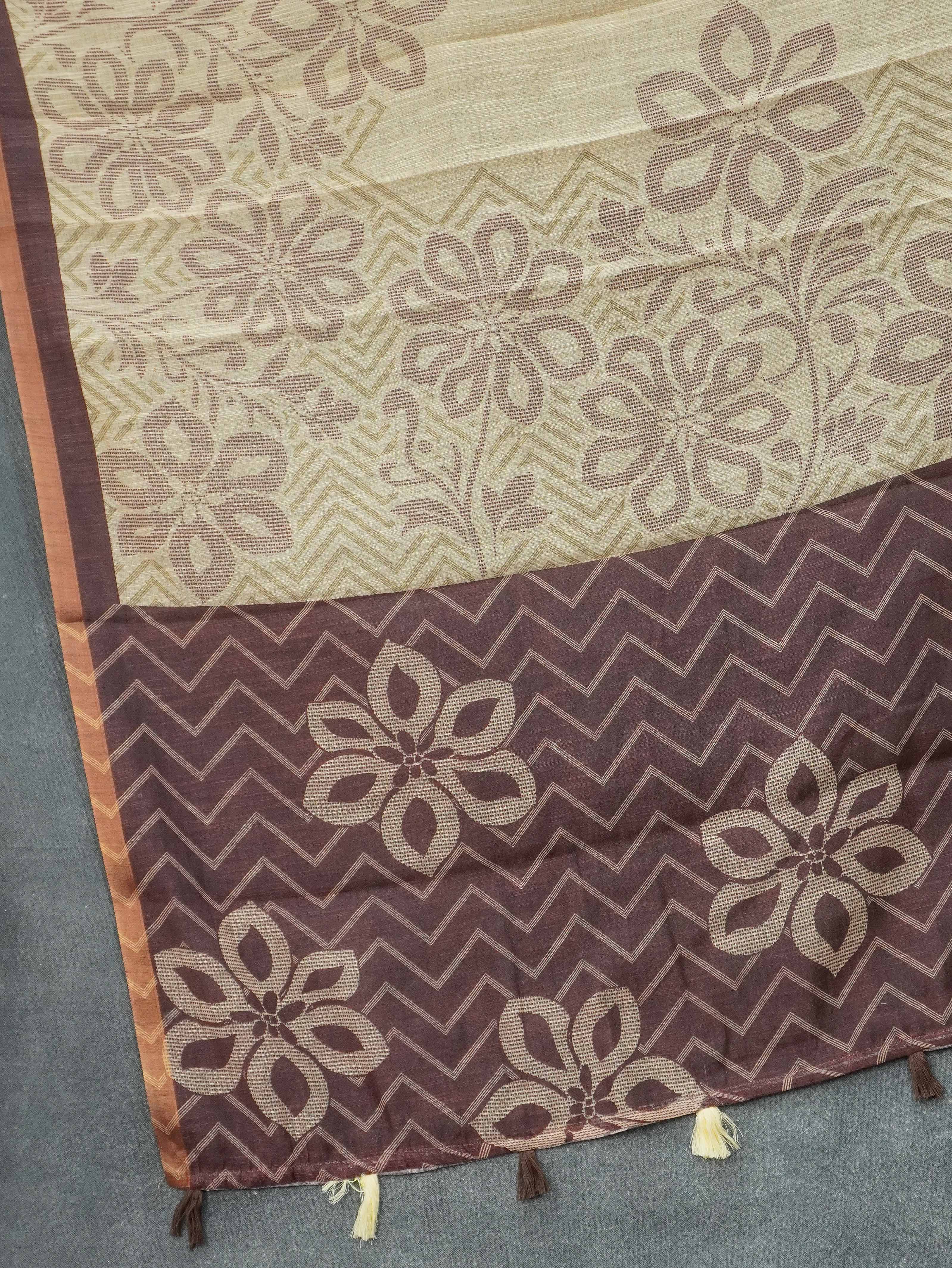 Linen Cotton Saree | TTDS3305