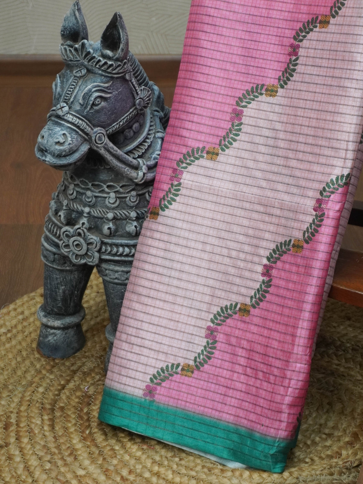 Printed Tussar Saree | TTDS3719