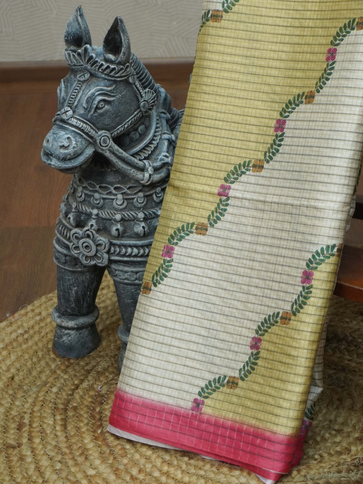 Printed Tussar Saree | TTDS3719