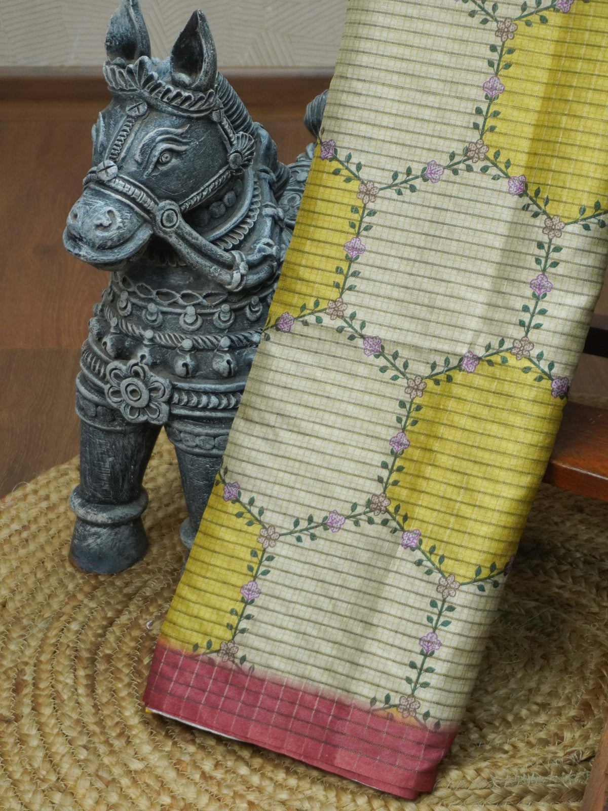 Printed Tussar Saree | TTDS3720