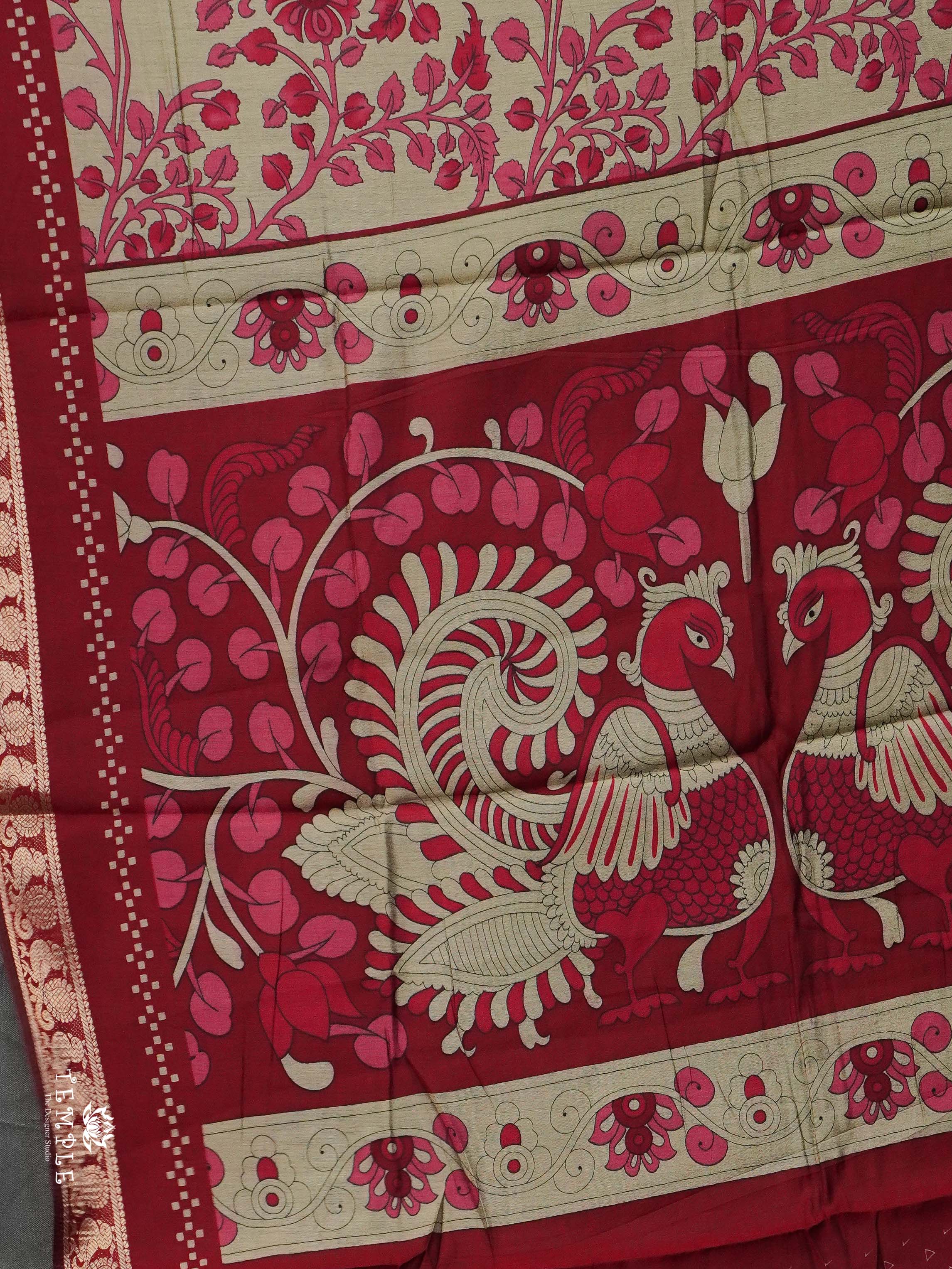 Floral Design mangalagiri Coton Saree | TTDS2385